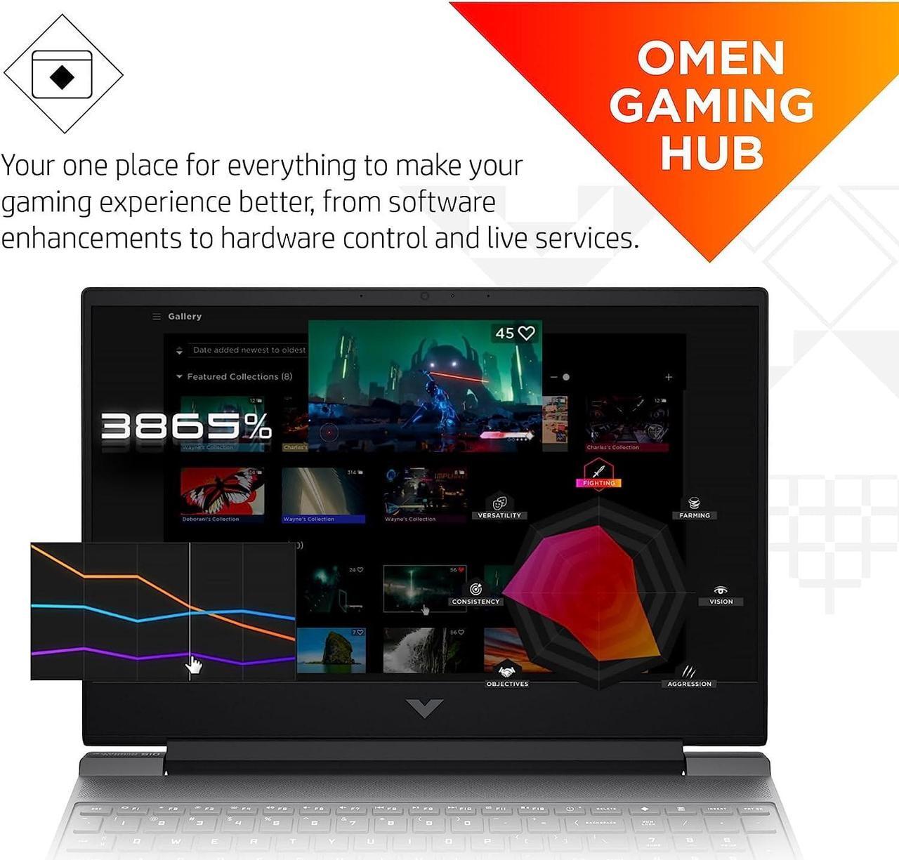 Alt view image 4 of 4 - HP Victus 16 Laptop, FHD IPS 144Hz Display, AMD Ryzen 5 7640HS, 16 GB RAM, 512 GB SSD, NVIDIA GeForce RTX 3050 GPU (6 GB), Windows 11 Home, 16-s0010nr (2023)