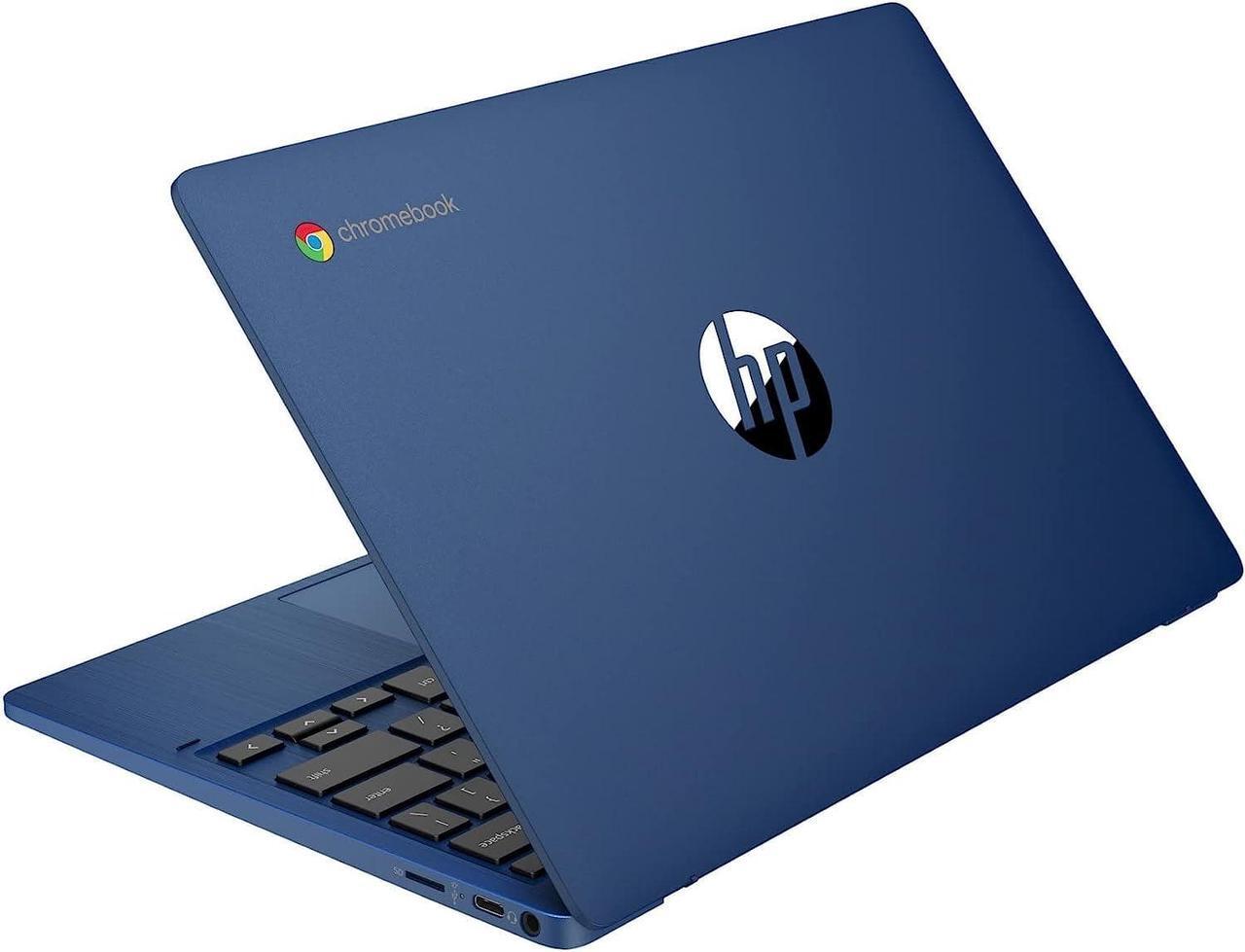 Alt view image 3 of 4 - HP Chromebook 11 Laptop, MediaTek MT8183, 4 GB RAM, 64 GB eMMC, 11.6" HD Anti-Glare Screen, Chrome OS, Long Battery Life, USB-C Port, Custom-Tuned Speakers, Small Size(11a-na0090nr, 2022, Indigo Blue)