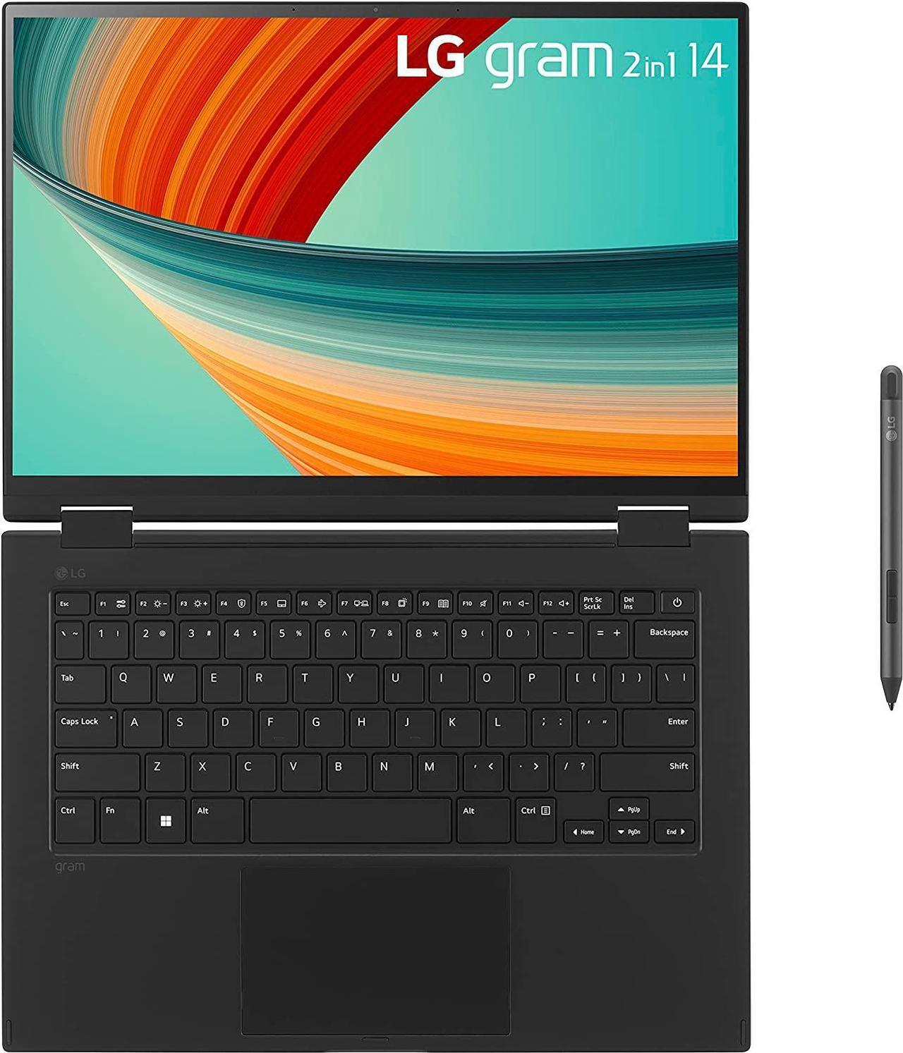 Alt view image 4 of 5 - LG gram 14 2in1 Lightweight Laptop, Intel 13th Gen Core i7 Evo Platform, Windows 11 Home, 16GB RAM, 1TB SSD, Black