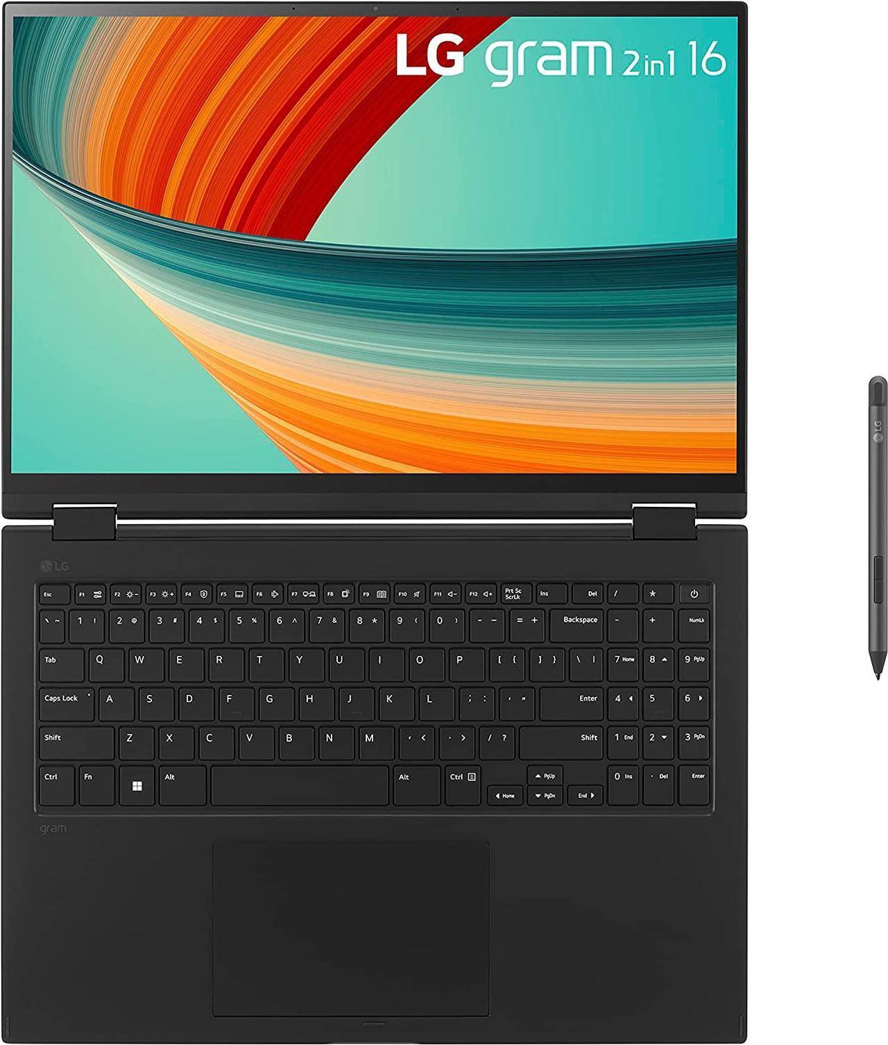 Alt view image 5 of 9 - LG gram 16 2in1 Lightweight Laptop, Intel 13th Gen Core i7 Evo Platform, Windows 11 Home, 16GB RAM, 512GB SSD, Black