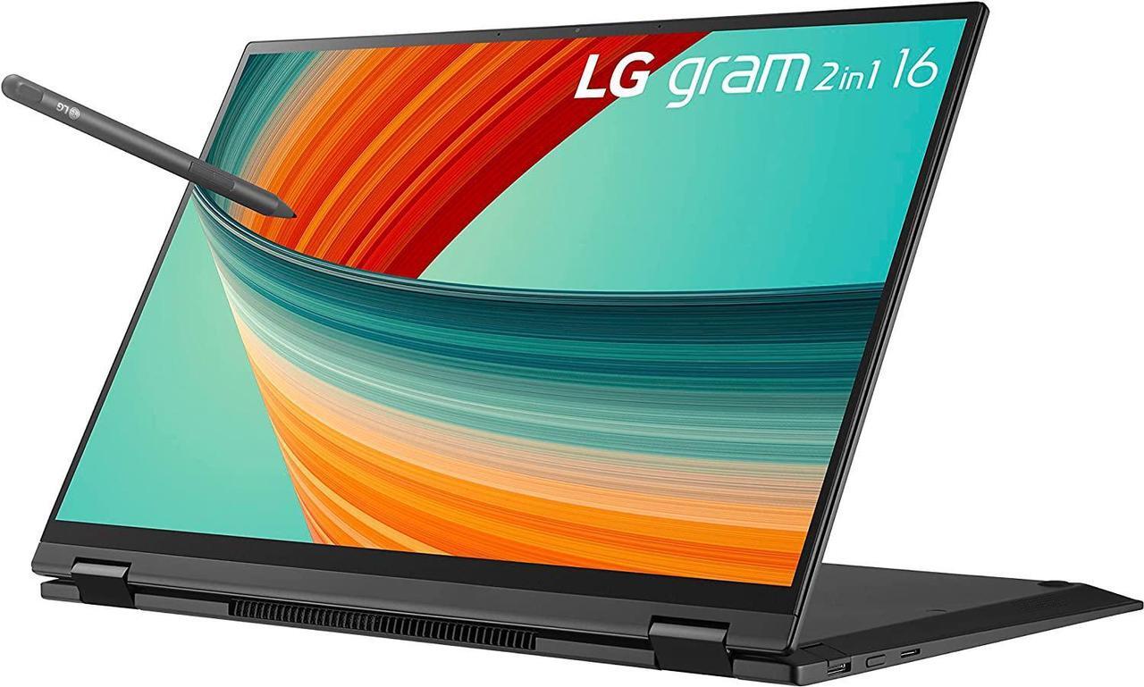 Alt view image 4 of 9 - LG gram 16 2in1 Lightweight Laptop, Intel 13th Gen Core i7 Evo Platform, Windows 11 Home, 16GB RAM, 512GB SSD, Black