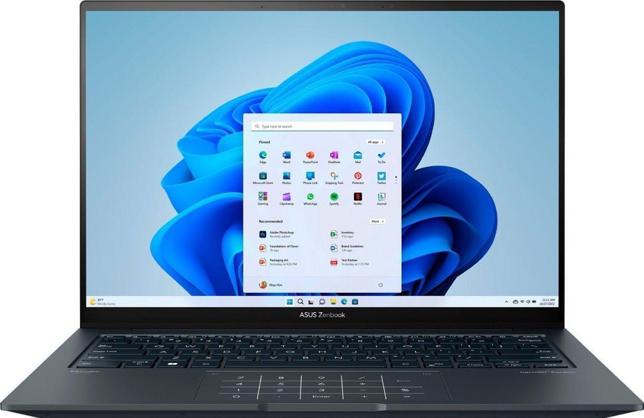 Main image of ASUS - Zenbook 14.5" 2.8K OLED Touch Laptop - Intel Evo Platform - 13th Gen Core i7 Processor with 16GB Memory - 512GB SSD - Inkwell Gray Notebook Q420VA-EVO.I7512