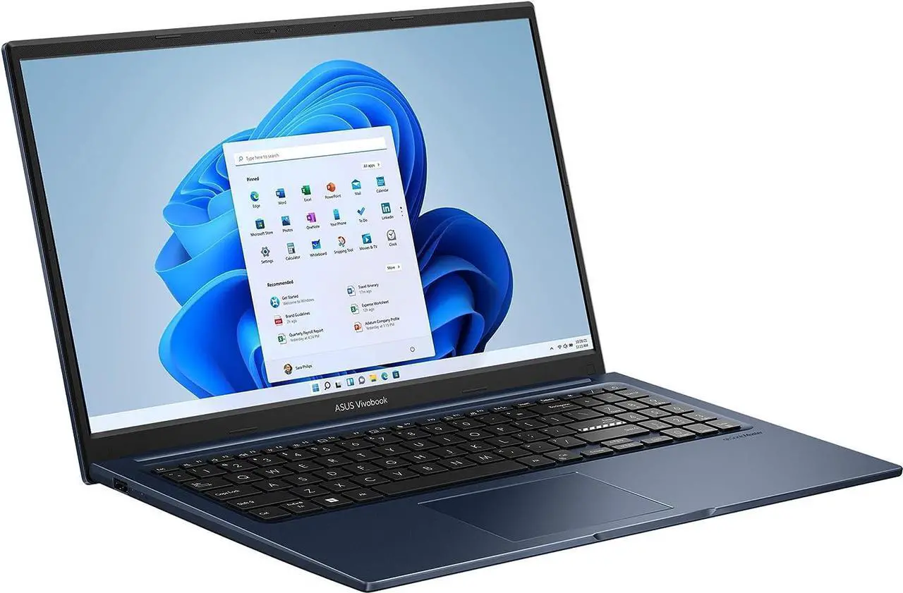 Alt view image 2 of 8 - ASUS Vivobook 15 Laptop, 15.6 FHD (1920 x 1080) Display, Intel Core i3-1215U CPU, Intel UHD Graphics, 8GB RAM, 128GB SSD, Windows 11 Home in S Mode, Quiet Blue, F1504ZA-AS34