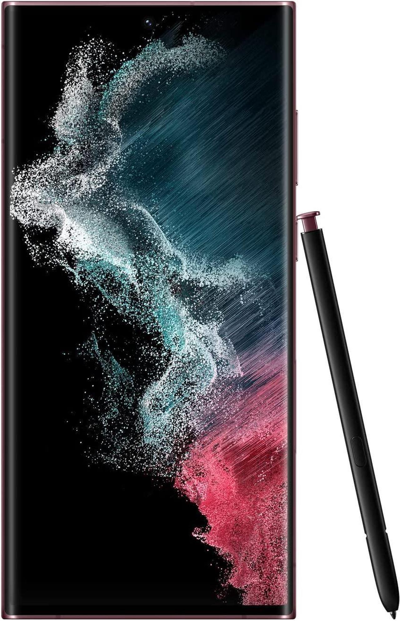 Alt view image 2 of 3 - SAMSUNG Galaxy S22 Ultra Cell Phone, Factory Unlocked Android Smartphone, 128GB, 8K Camera & Video, Brightest Display Screen, S Pen, Long Battery Life, Fast 4nm Processor, US Version, 2022, Burgundy