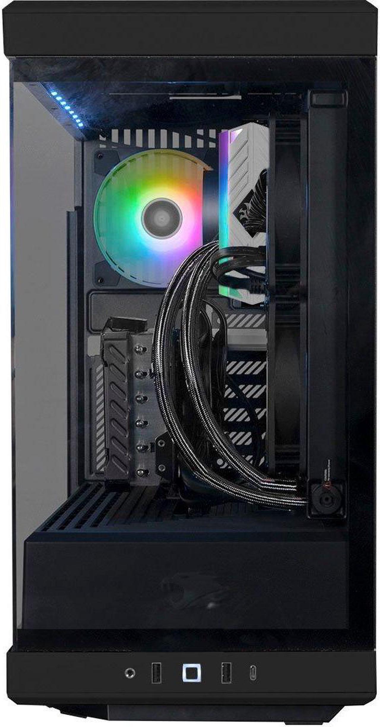 Alt view image 2 of 6 - iBUYPOWER - Y40 Gaming Desktop - Intel Core i7 13700KF - 32GB Memory - NVIDIA GeForce RTX 4070 12GB - 1TB NVMe SSD - Black PC Computer Y40BI7N4701