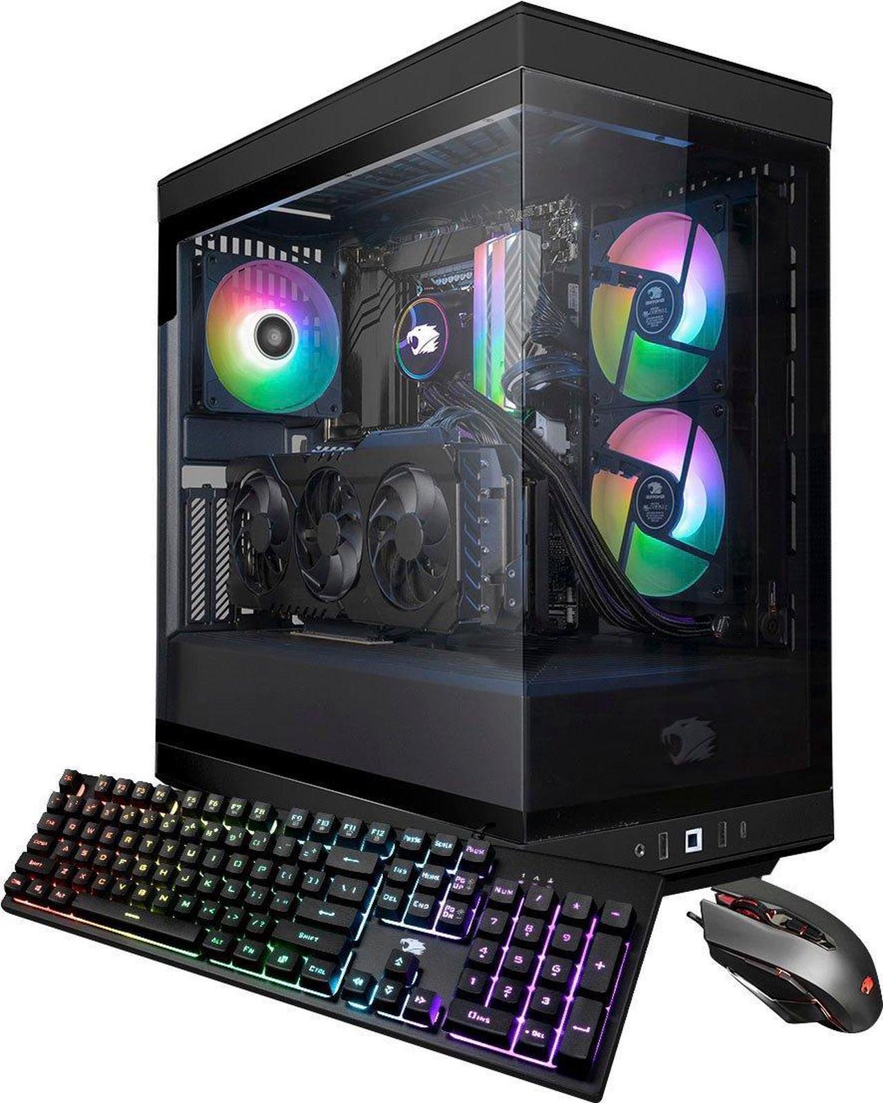 Main image of iBUYPOWER - Y40 Gaming Desktop - Intel Core i7 13700KF - 32GB Memory - NVIDIA GeForce RTX 4070 12GB - 1TB NVMe SSD - Black PC Computer Y40BI7N4701