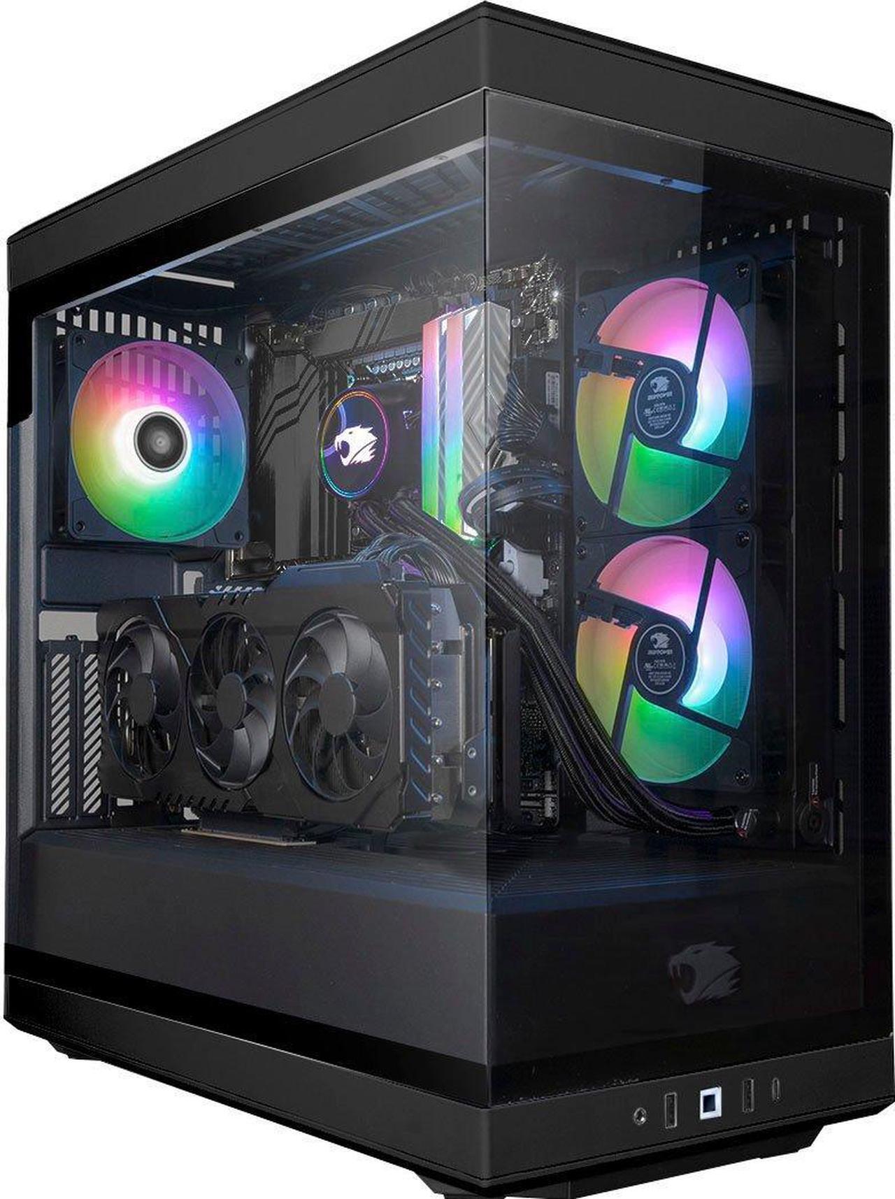 Alt view image 3 of 6 - iBUYPOWER - Y40 Gaming Desktop - Intel Core i7 13700KF - 32GB Memory - NVIDIA GeForce RTX 4070 12GB - 1TB NVMe SSD - Black PC Computer Y40BI7N4701