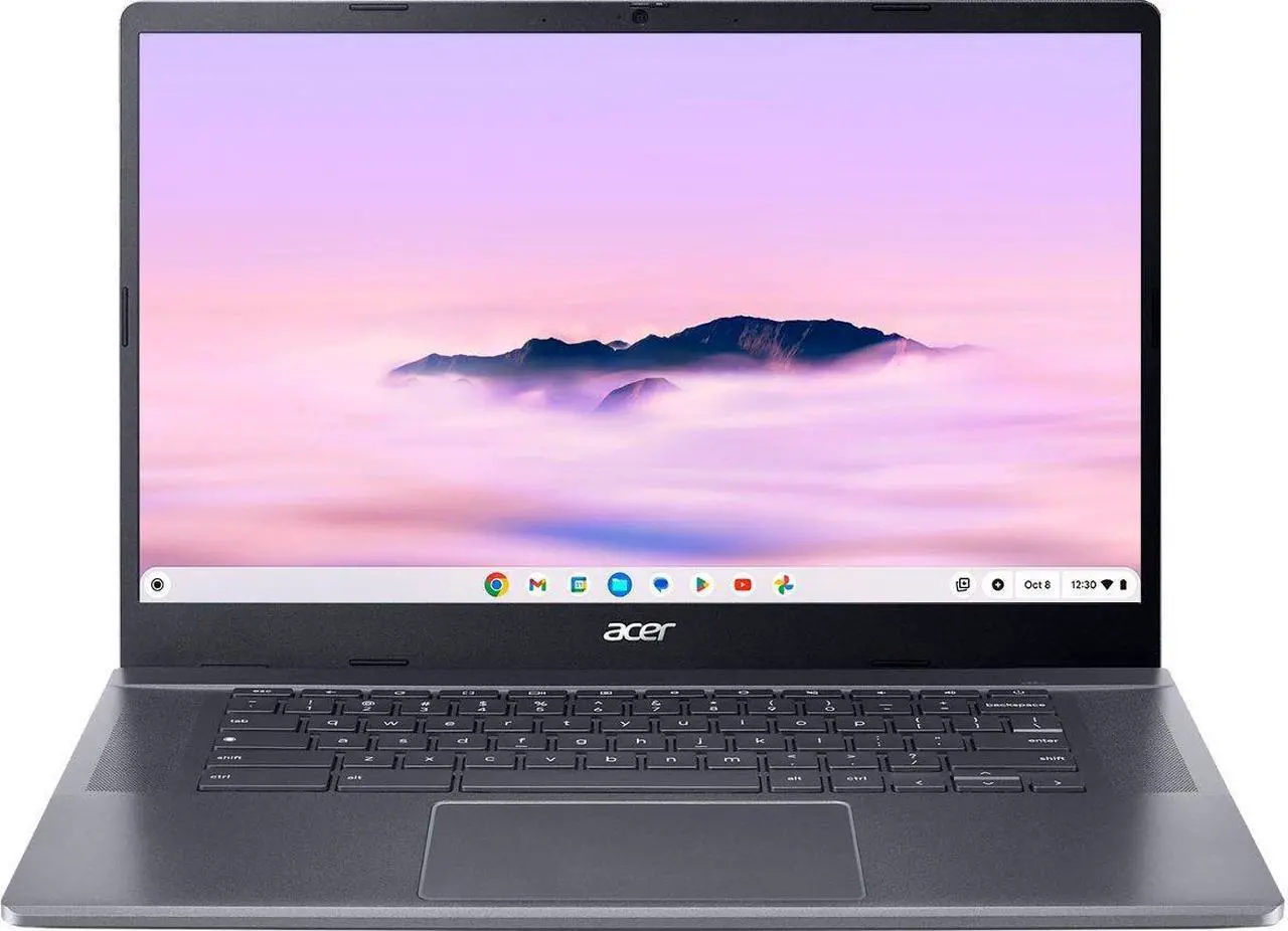 Main image of Acer - Chromebook Plus 515  15.6" Full HD Laptop - Intel Core i3-1215U with 8GB LPDDR5X  128GB UFS - Steel Gray