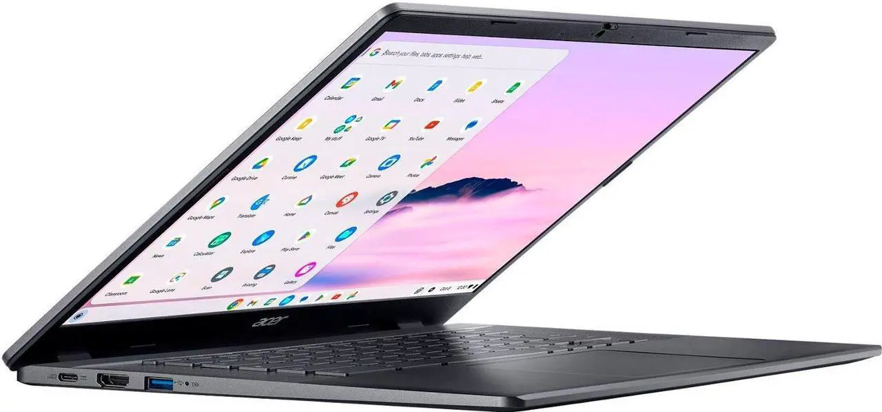 Alt view image 3 of 10 - Acer - Chromebook Plus 515  15.6" Full HD Laptop - Intel Core i3-1215U with 8GB LPDDR5X  128GB UFS - Steel Gray
