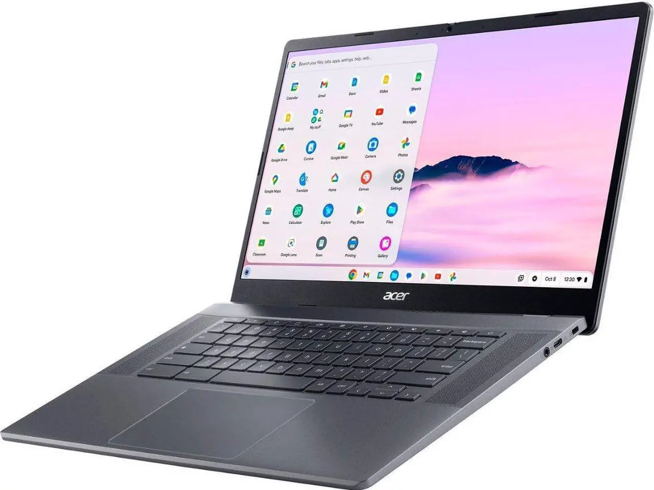 Alt view image 5 of 10 - Acer - Chromebook Plus 515  15.6" Full HD Laptop - Intel Core i3-1215U with 8GB LPDDR5X  128GB UFS - Steel Gray