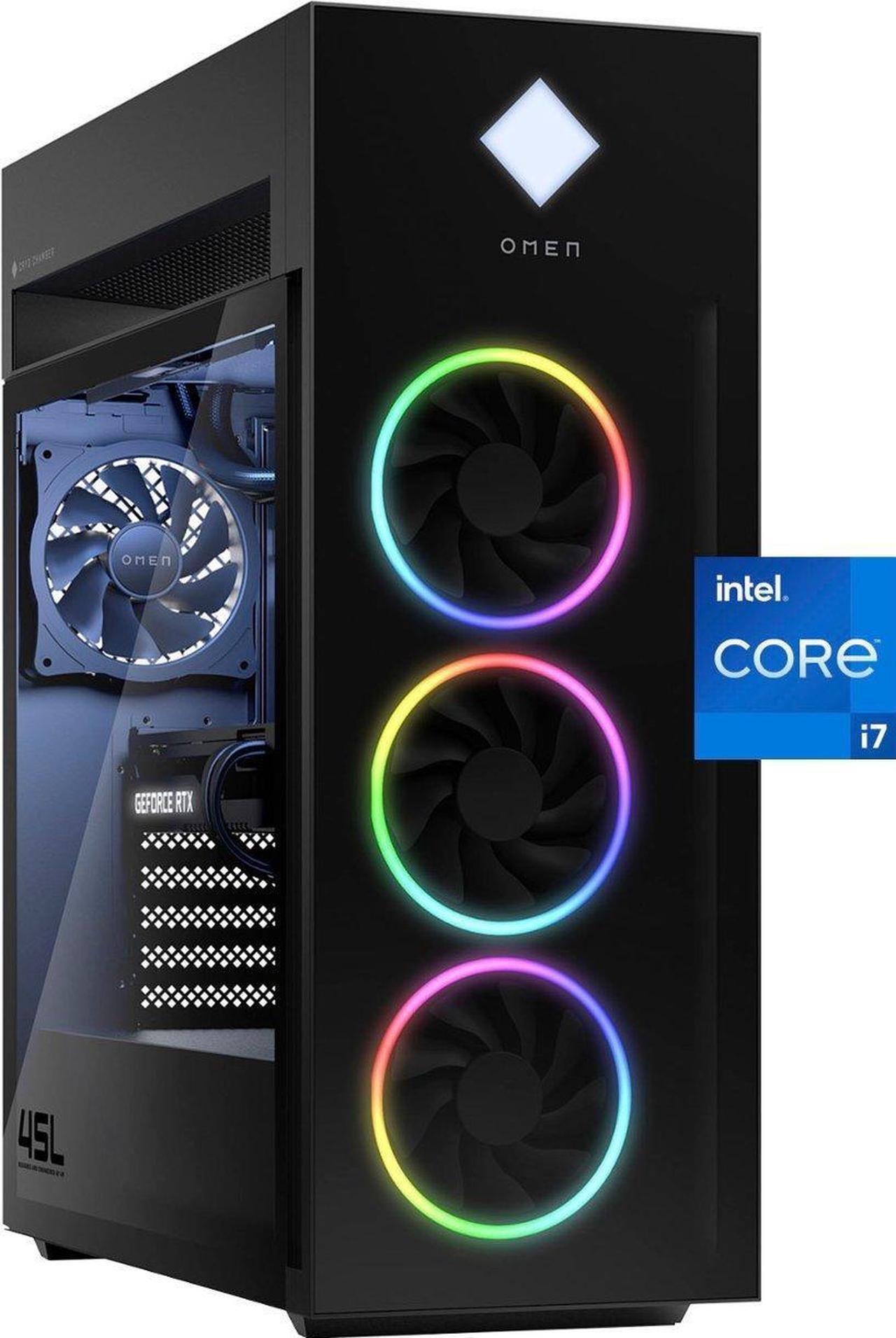Alt view image 2 of 5 - HP OMEN - 45L Gaming Desktop - Intel Core i7-12700K - 16GB DDR4 Memory - NVIDIA GeForce RTX 4070 - 1TB SSD - Black GT22-0074 PC Computer
