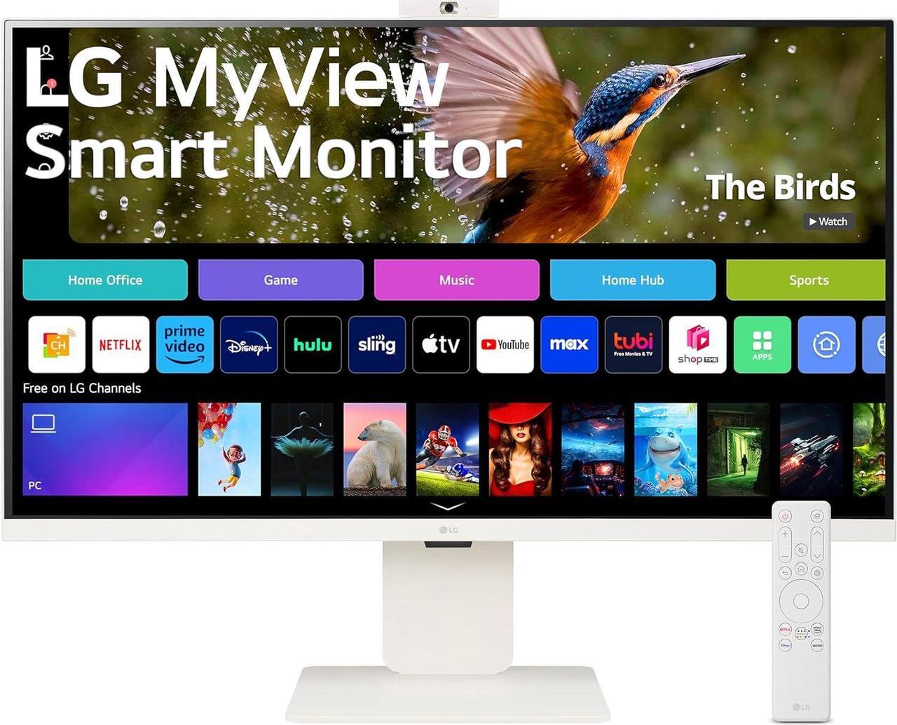 Main image of LG 32SR85U-W 32-inch MyView 4K UHD, IPS Display, webOS Smart Monitor, ThinQ Home, USB Type-C 90W PD, Built-in FHD Webcam & Speaker, HDR 10, AirPlay 2, Screen Share, Bluetooth, White
