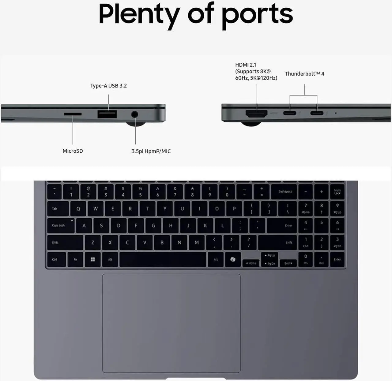 Alt view image 4 of 5 - SAMSUNG 16" Galaxy Book4 Pro Laptop PC Computer, Intel Core 7 Ultra Processor 1TB, 3K AMOLED (2880 x 1800) Touchscreen, Advanced Security, 2024 Model, NP960XGK-KG1US, Moonstone Gray