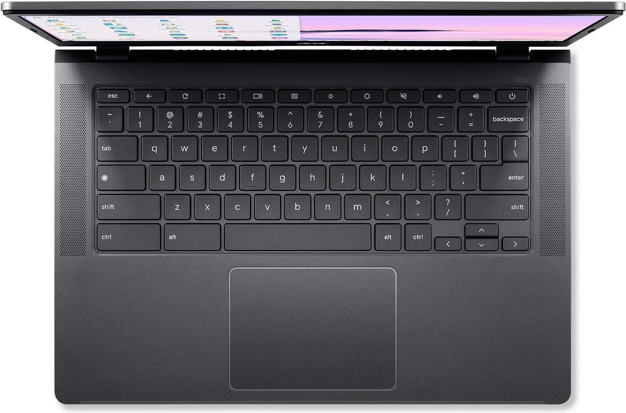 Alt view image 2 of 5 - Acer Chromebook Plus 514 Laptop with Google AI  14" Full HD 1920 x 1080 IPS Touch Display | Intel Core i3-N305 | 8GB LPDDR5 | 128GB SSD | Wi-Fi 6E | FHD Camera | Chrome OS | CB514-4HT-375Z