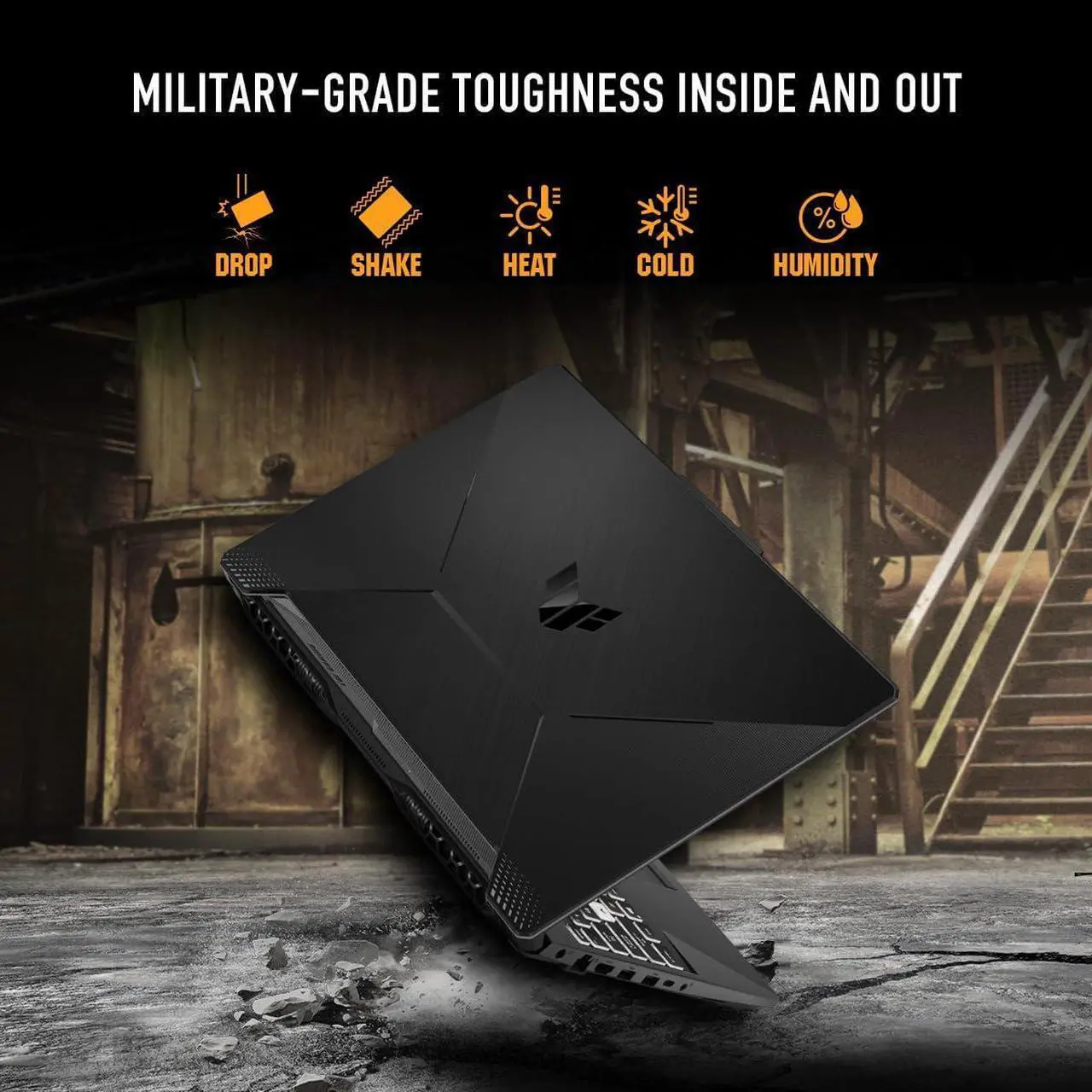 Alt view image 6 of 20 - ASUS TUF Gaming A15 (2024) Gaming Laptop, 15.6 FHD 144Hz Display, NVIDIA® GeForce RTX 2050, AMD Ryzen 5 7535HS, 8GB DDR5, 512GB PCIe® Gen4 NVMe SSD, Wi-Fi 6, Windows 11, FA506NF-ES51