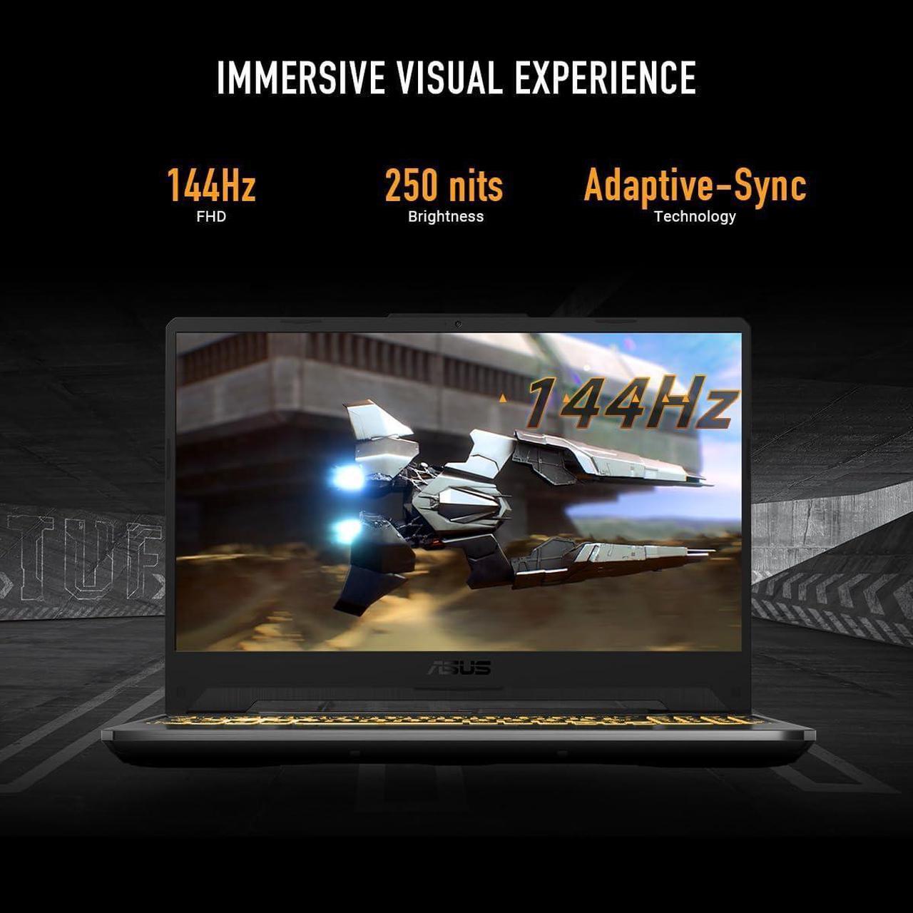 Alt view image 3 of 15 - ASUS TUF Gaming A15 (2024) Gaming Laptop, 15.6 FHD 144Hz Display, NVIDIA® GeForce RTX 3050, AMD Ryzen 5 7535HS, 8GB DDR5, 512GB PCIe® Gen4 NVMe SSD, Wi-Fi 6, Windows 11, FA506NC-ES51