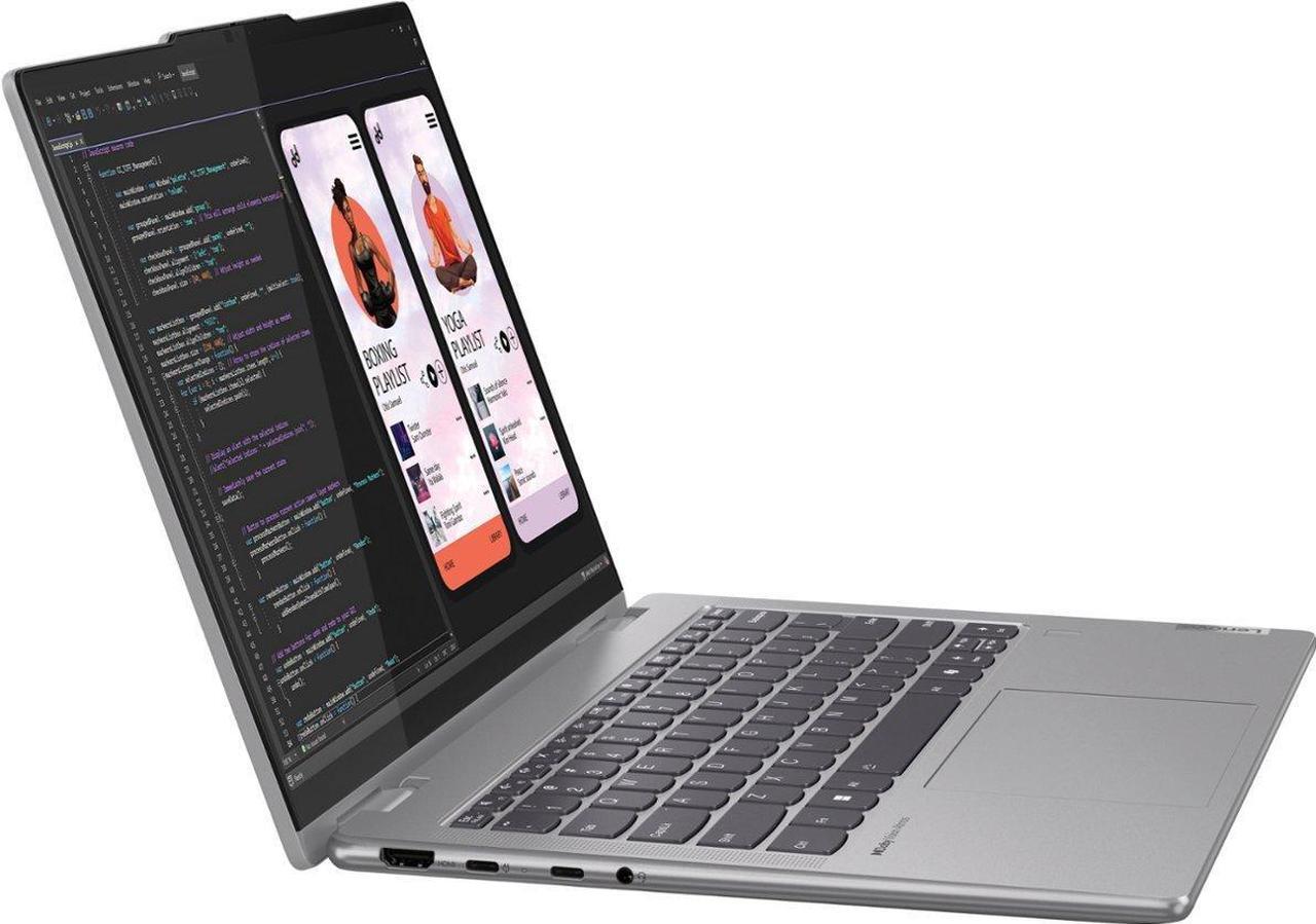 Alt view image 5 of 6 - Lenovo - Yoga 7 2-in-1 14" 2K Touchscreen Laptop - AMD Ryzen 5 8640HS with 8GB Memory - 512GB SSD - Artic Grey