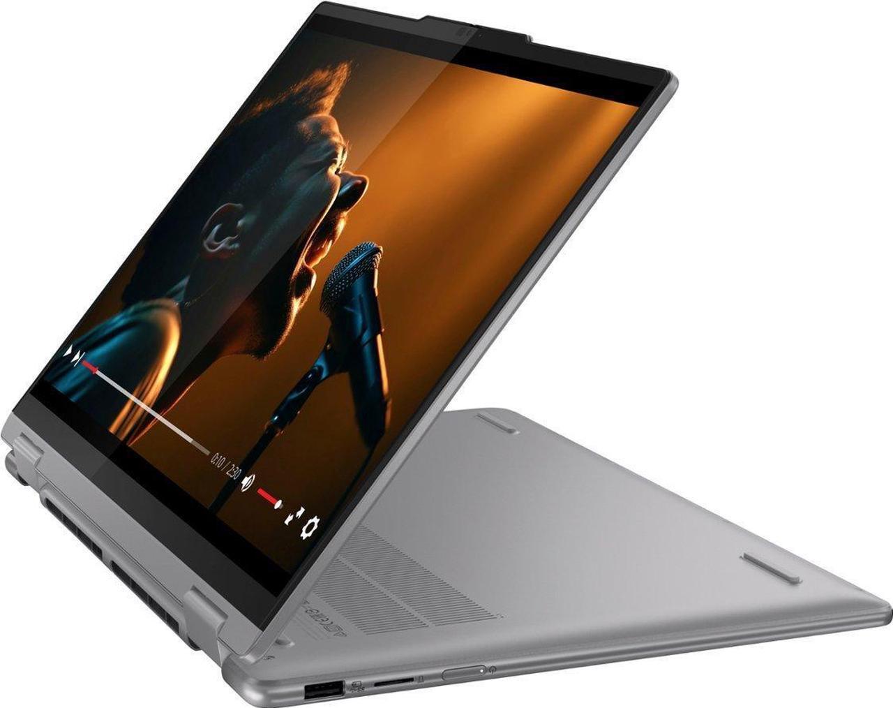 Alt view image 4 of 6 - Lenovo - Yoga 7 2-in-1 14" 2K Touchscreen Laptop - AMD Ryzen 5 8640HS with 8GB Memory - 512GB SSD - Artic Grey