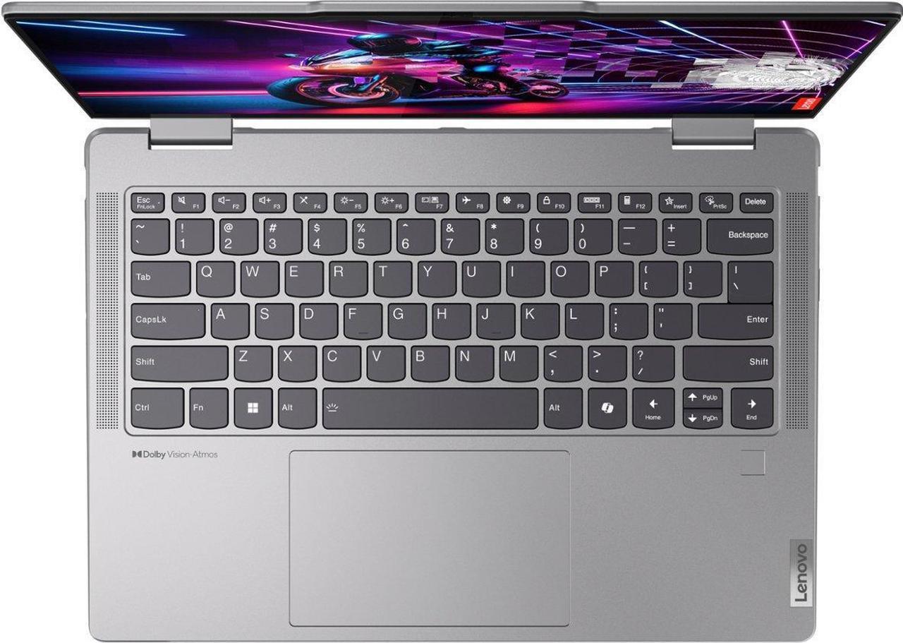 Alt view image 6 of 6 - Lenovo - Yoga 7 2-in-1 14" 2K Touchscreen Laptop - AMD Ryzen 7 8840HS with 16GB Memory - 1 TB SSD - Artic Grey