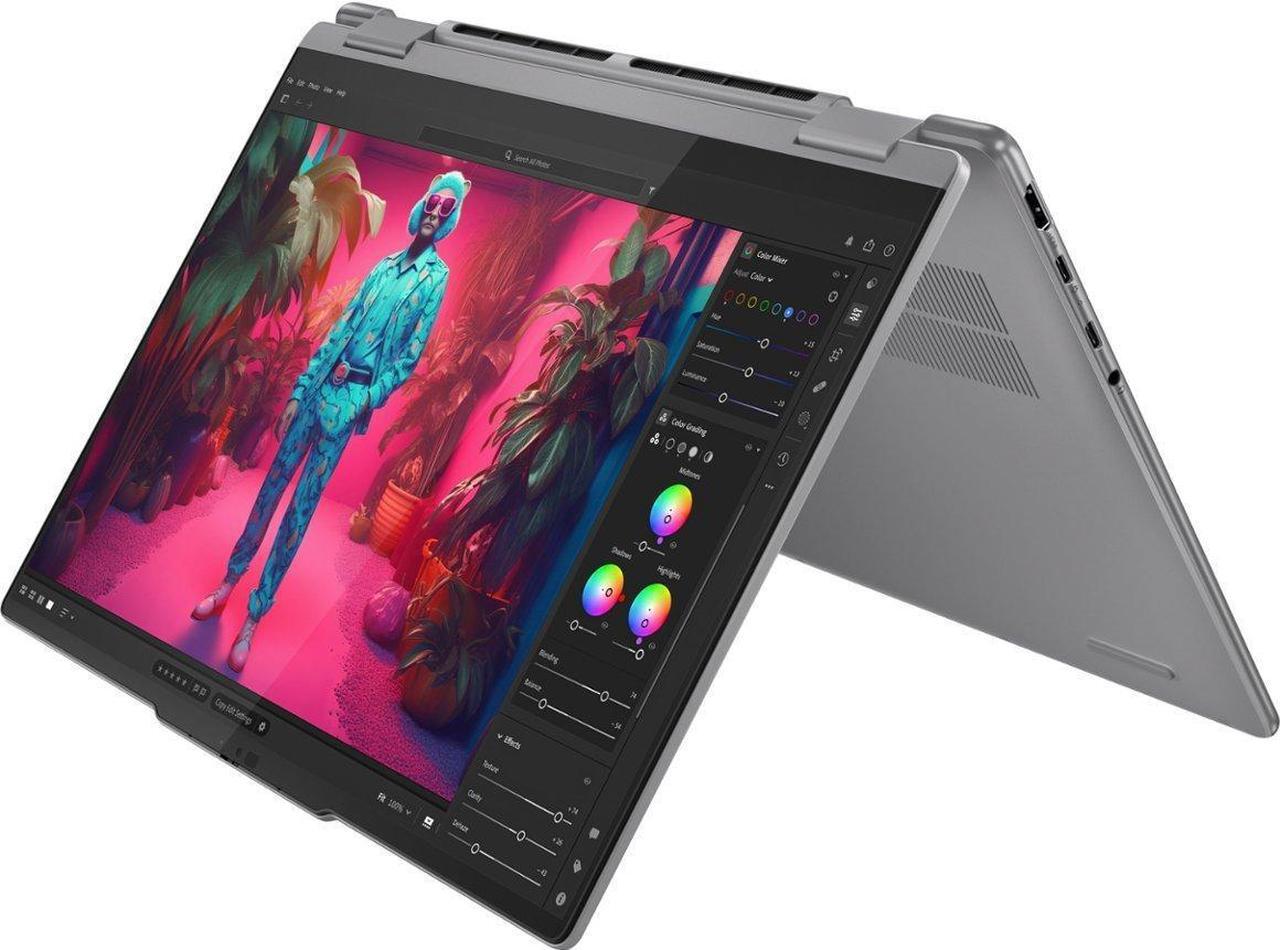 Alt view image 3 of 6 - Lenovo - Yoga 7 2-in-1 14" 2K Touchscreen Laptop - AMD Ryzen 7 8840HS with 16GB Memory - 1 TB SSD - Artic Grey