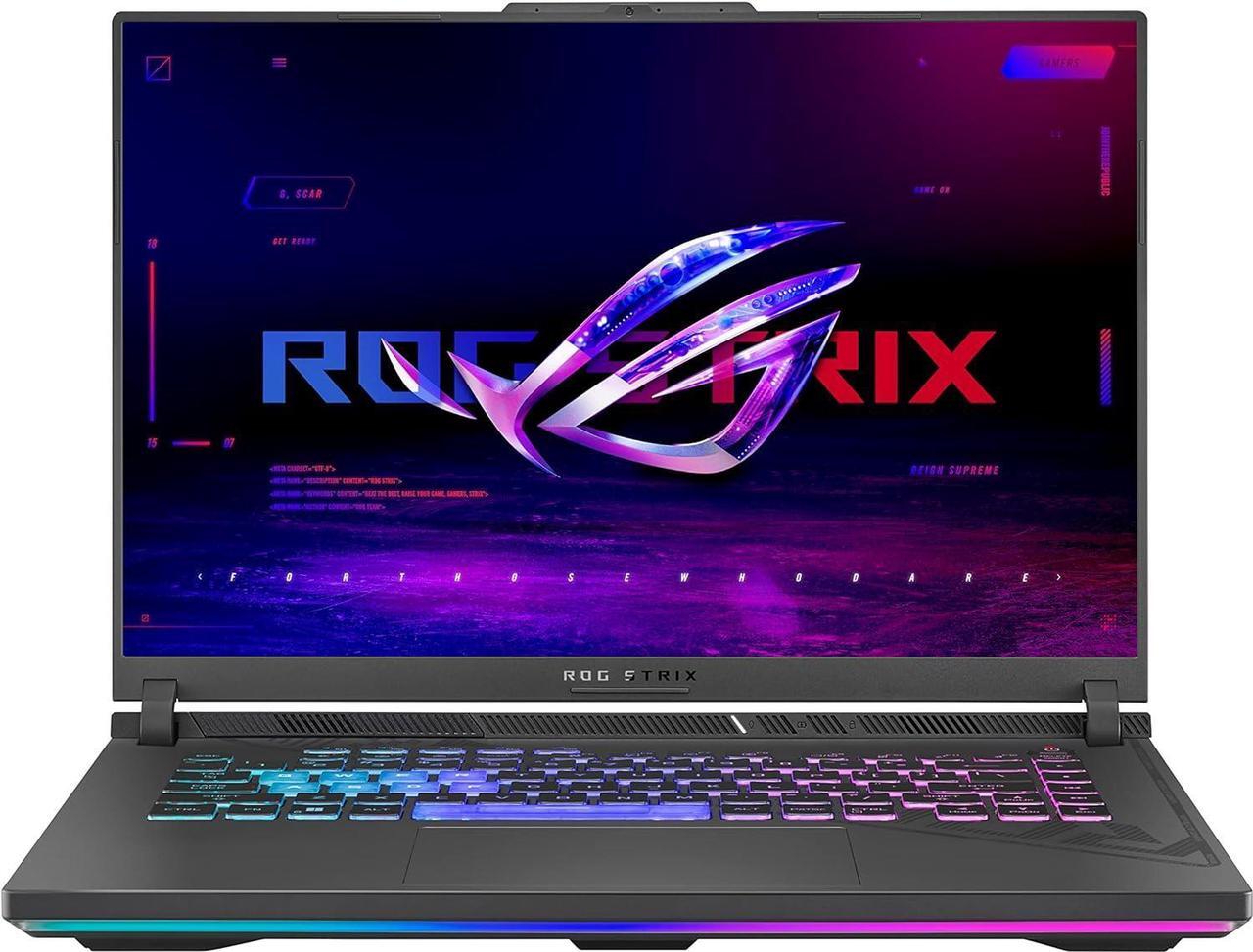 Main image of ASUS ROG Strix G16 (2024) Gaming Laptop, 16 16:10 FHD 165Hz Display, NVIDIA® GeForce RTX 4060, Intel Core i7-13650HX, 16GB DDR5, 1TB PCIe Gen4 SSD, Wi-Fi 6E, Windows 11, G614JV-AS74