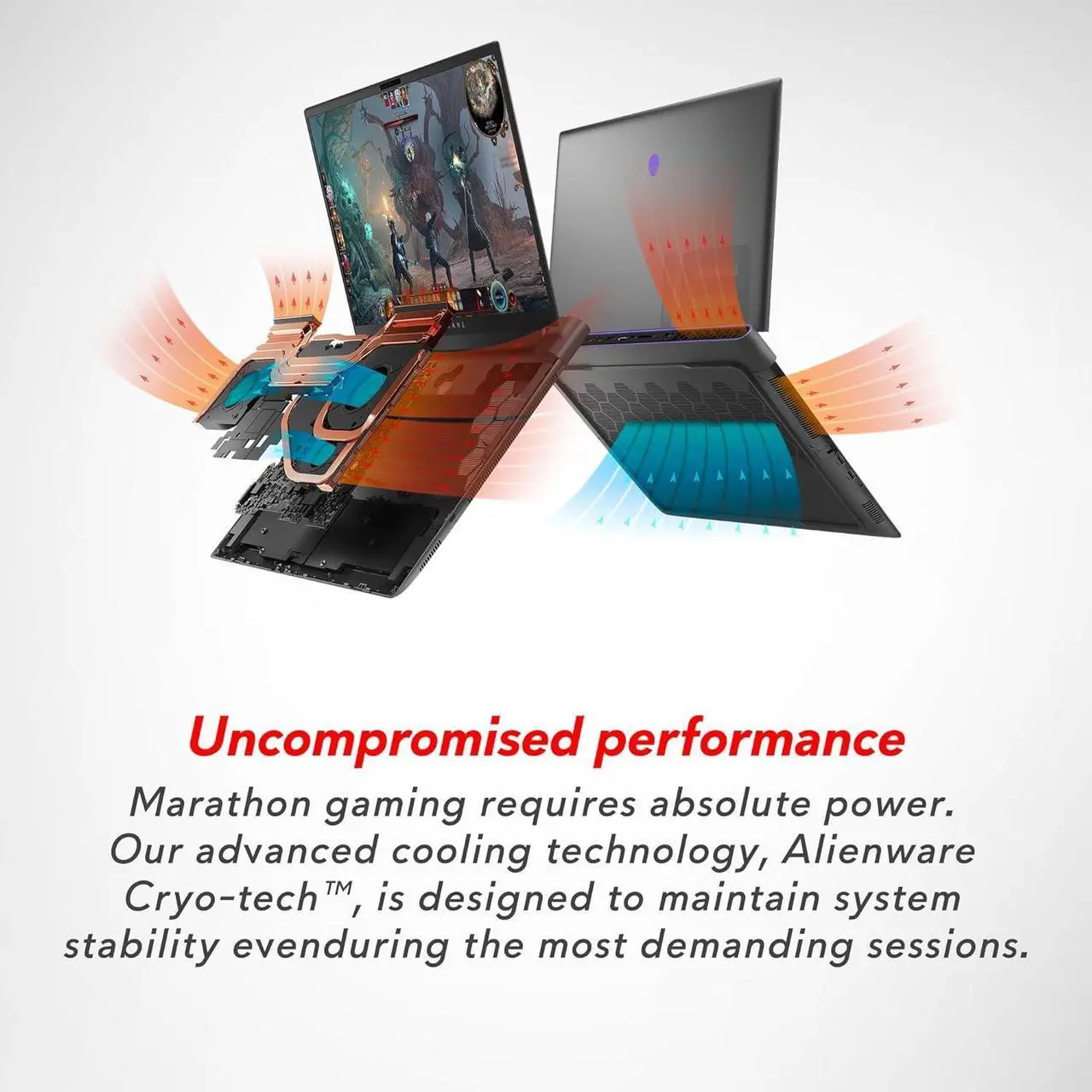 Alt view image 5 of 6 - Dell Alienware M18 Gaming Laptop - 18-inch QHD+ 165Hz 3ms Display, Intel Core i7-14700HX, 16GB DDR5 RAM, 1TB SSD, NVIDIA GeForce RTX 4070 8GB GDDR6, Windows 11 Home, Onsite Service - Dark Metallic