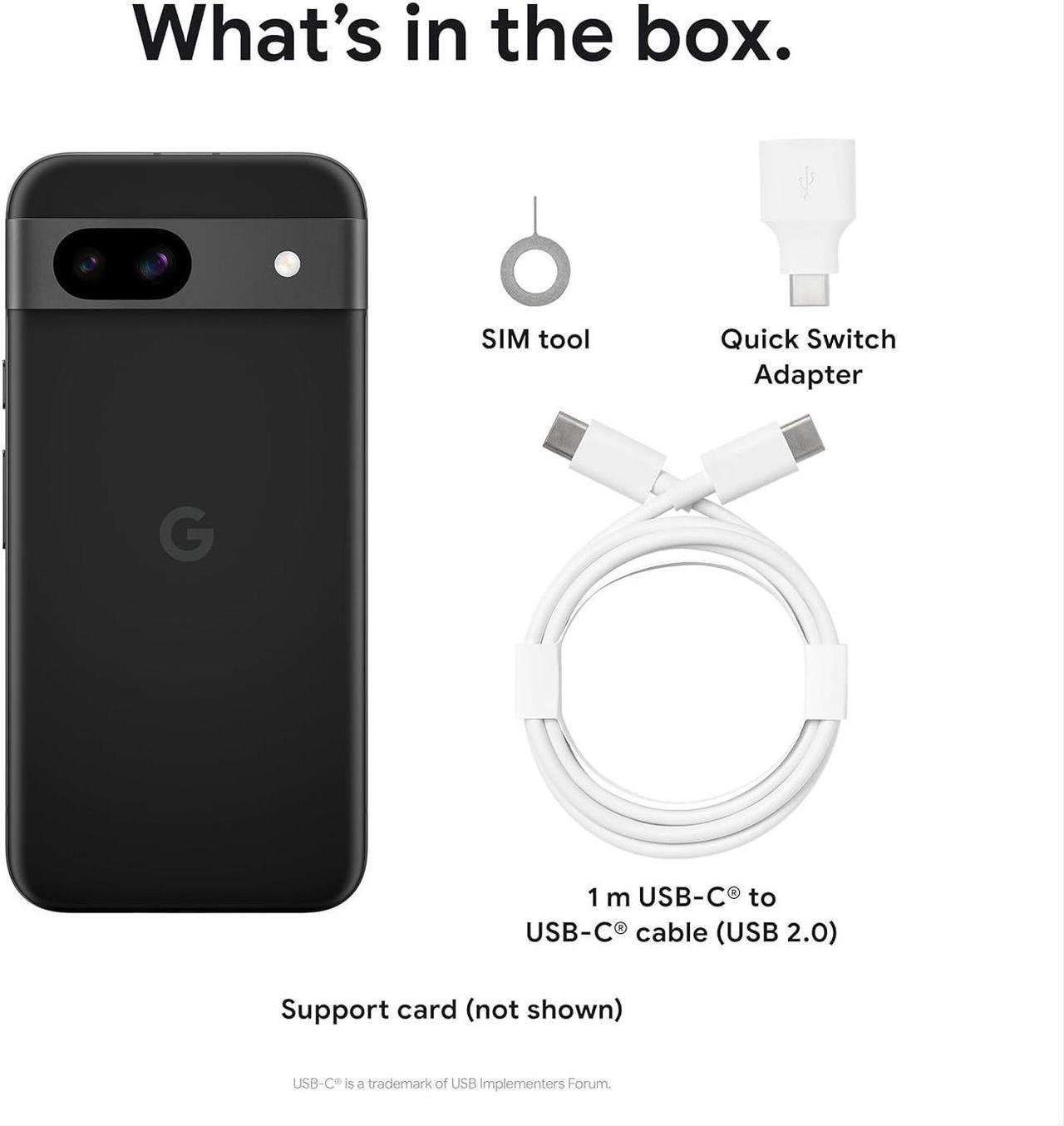 Alt view image 6 of 6 - Google Pixel 8a - Unlocked Android Phone with Google AI, Advanced Pixel Camera and 24-Hour Battery - Obsidian - 128 GB