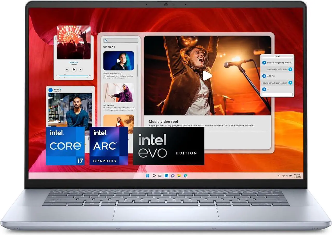 Main image of Dell Inspiron 16 Plus 7640 Laptop - 16.0-inch 16:10 2.5K (2560x1600) Display, Intel Core Ultra 7-155H Processor, 16GB DDR5 RAM, 1TB SSD, Windows 11 Home, Onsite & Migrate Service - Ice Blue
