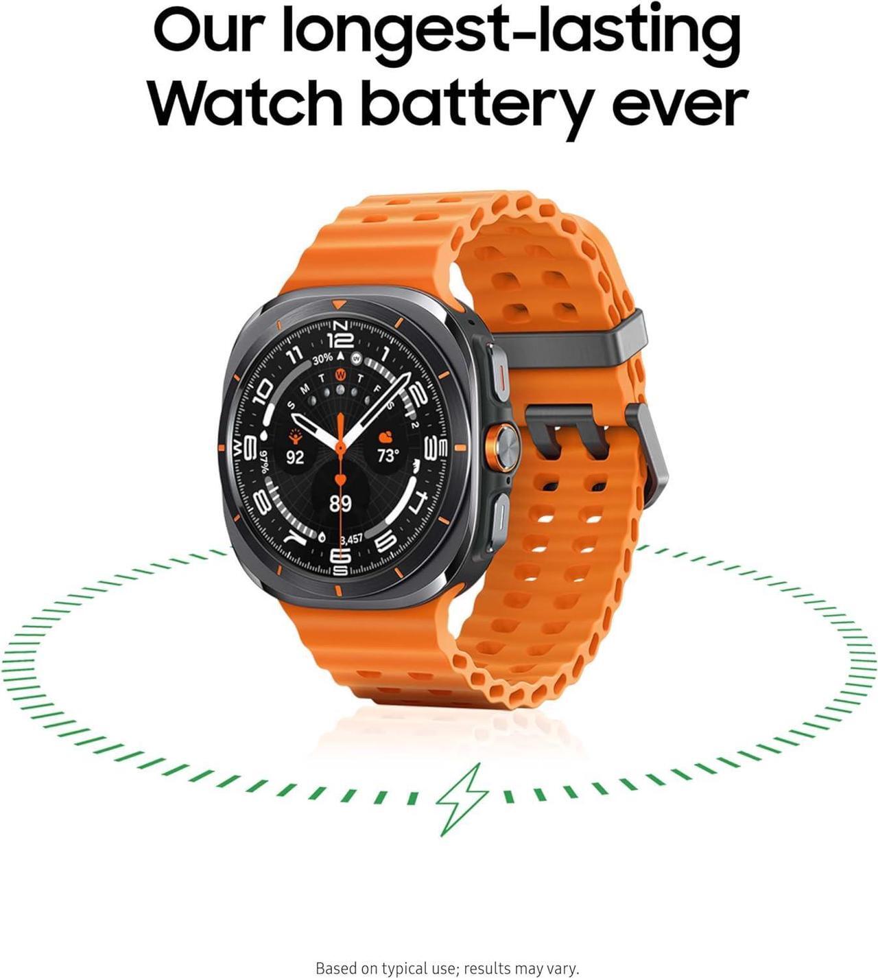 Alt view image 4 of 5 - SAMSUNG Galaxy Watch Ultra 47mm LTE AI Smartwatch w/Energy Score, Wellness Tips, Heart Rate Tracking, Sleep Monitor, Fitness Tracker, GPS, 2024,Titanium Gray