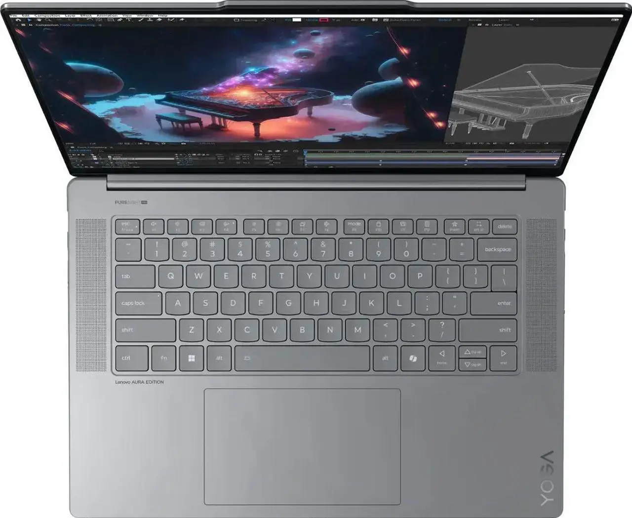 Alt view image 4 of 6 - Lenovo - Yoga Slim 7i Aura Edition - Copilot+ PC - 15.3 3K Touchscreen Laptop - Intel Core Ultra 7 - 16GB Memory - 1TB SSD - Luna Gray Notebook