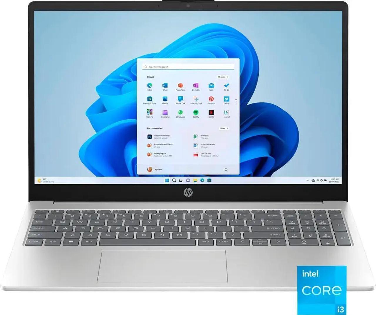 Main image of HP - 15.6" Touch-Screen Laptop - Intel Core i3 - 8GB Memory - 256GB SSD - Natural Silver