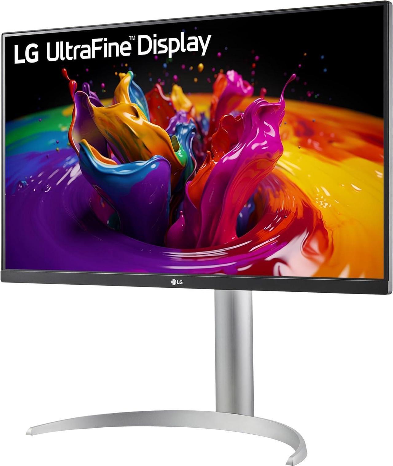 Alt view image 4 of 7 - LG 27UP850K-W 27-inch Ultrafine 4K UHD (3840 x 2160) IPS Computer Monitor, 60Hz, 5ms, DisplayHDR 400, Built-in Speaker, HDMI, DisplayPort, USB Type-C, Tilt/Height/Pivot Adjustable Stand, White