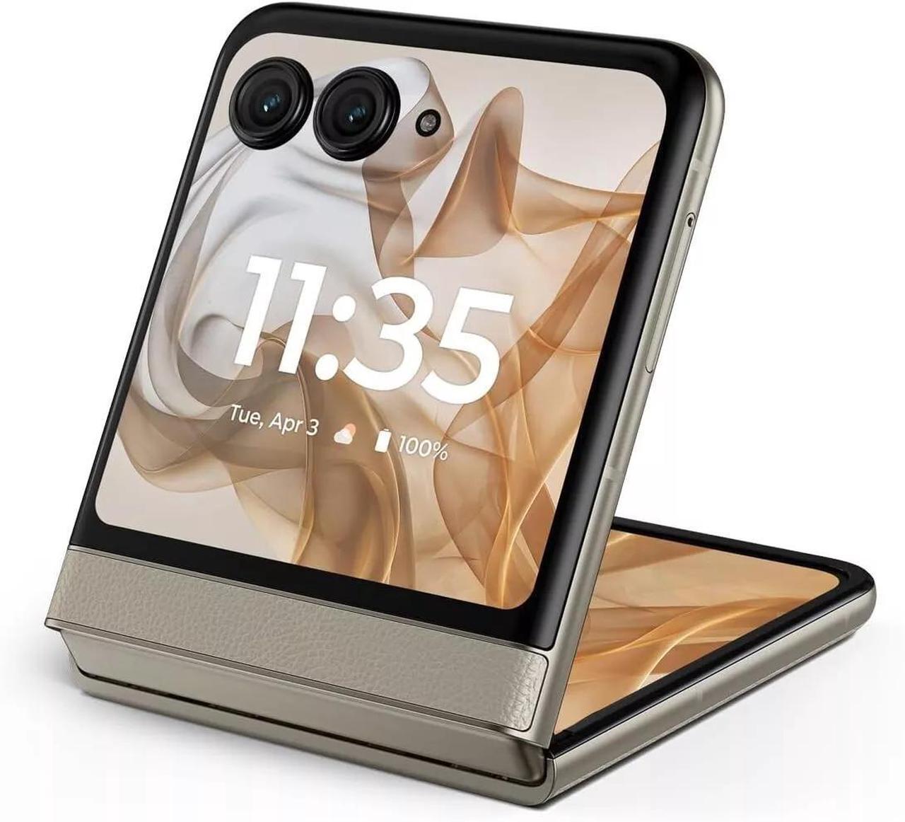 Alt view image 6 of 6 - Motorola razr | 2024 | Unlocked | Made for US 8/256GB | 50MP Camera | Beach Sand Unlocked Smartphone Cell