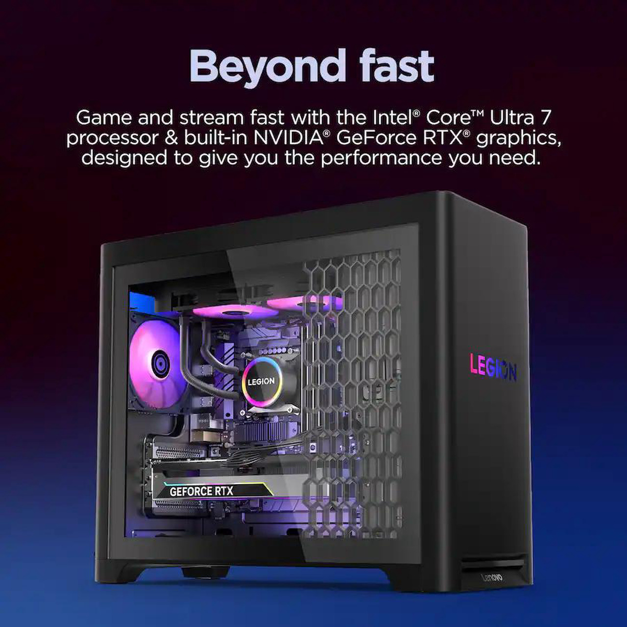 Open Box: Lenovo - Legion Tower 5i Gaming Desktop - Intel Core Ultra 7 Processor 265F - 32GB RAM - NVIDIA RTX 5060Ti 8GB - 1TB SSD - Eclipse Black - Newegg.ca - Open Box condition - Image 8