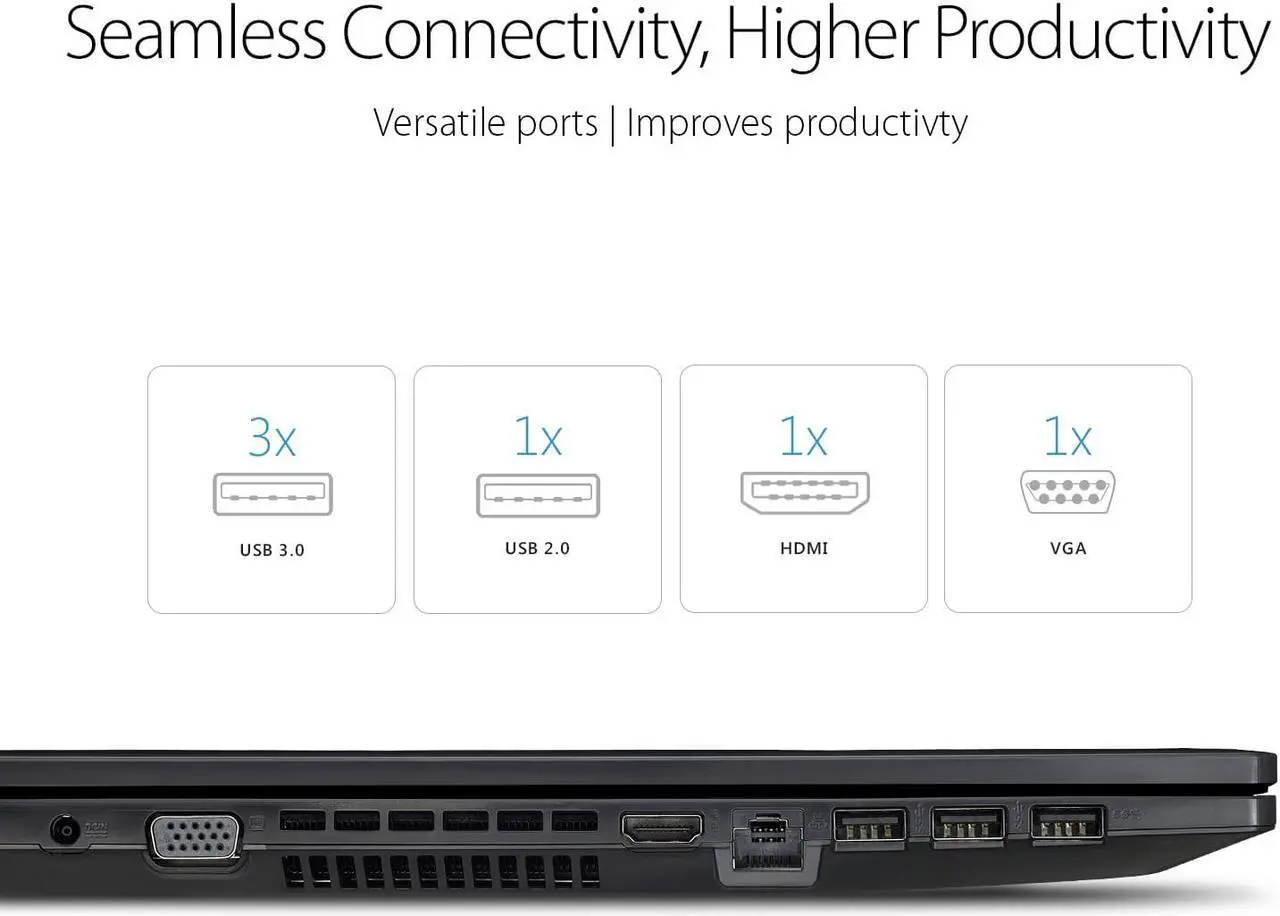 Alt view image 2 of 12 - ASUS Laptop P2540UA-AB51 Intel Core i5 7th Gen 7200U (2.50 GHz) 8 GB Memory 1 TB HDD Intel HD Graphics 620 15.6" FHD 1920 x 1080 Windows 10 Home 64-Bit