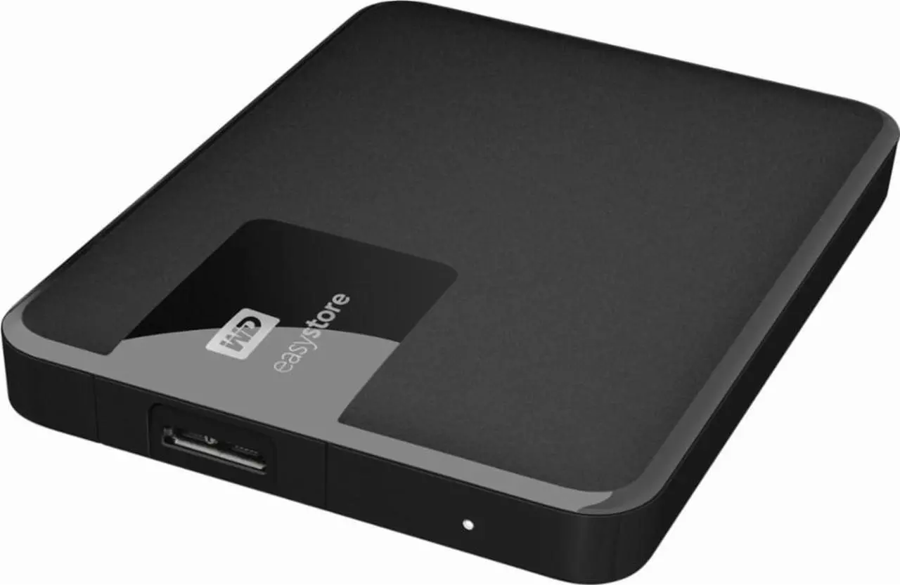 Main image of WD - easystore® 1TB External USB 3.0 Portable Hard Drive - Black Western Digital WDBDNK0010BBK-WESN