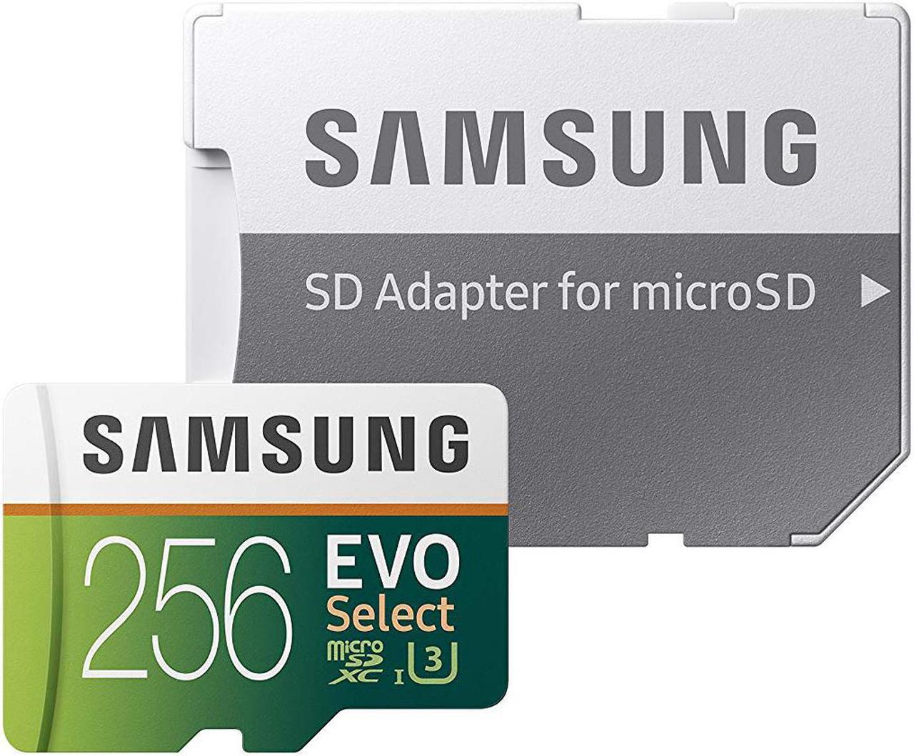 Alt view image 2 of 17 - Samsung 256GB 100MB/s (U3) MicroSDXC EVO Select Memory Card with Adapter (MB-ME256GA/AM)