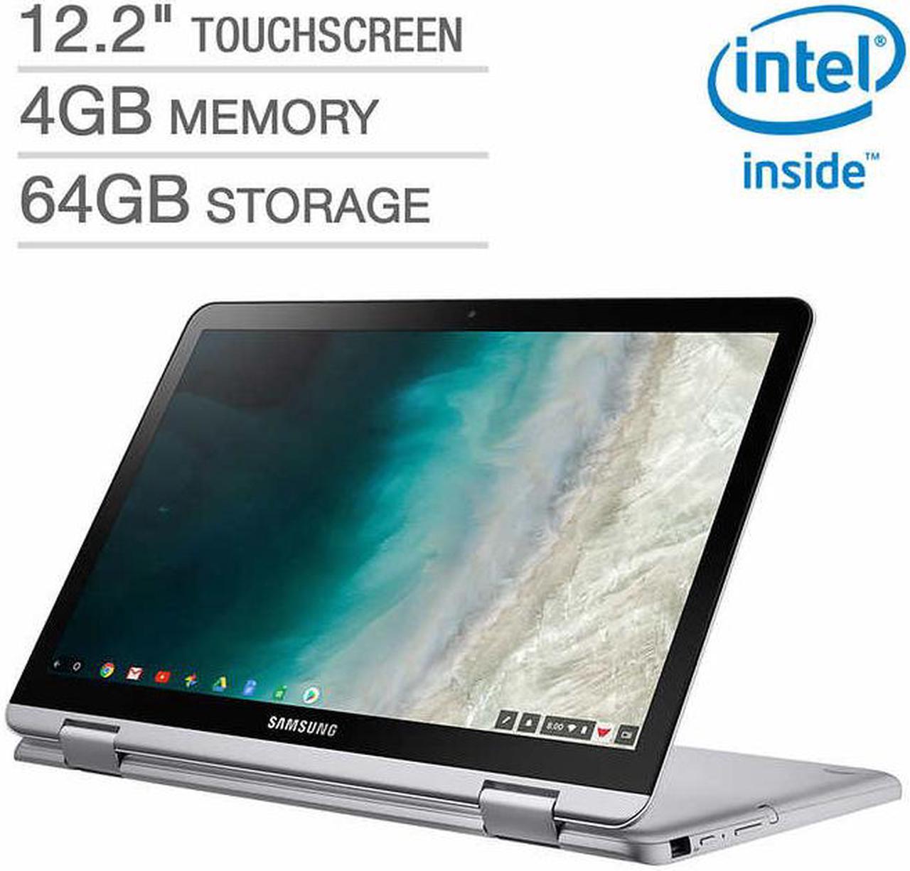 Main image of Samsung 12.2" Touchscreen 2-in-1 Chromebook - Intel Celeron - 1920 x 1200p - Digital Pen & Bonus Pouch XE520QAB-K04US Laptop Notebook Tablet 4GB 64GB Storage