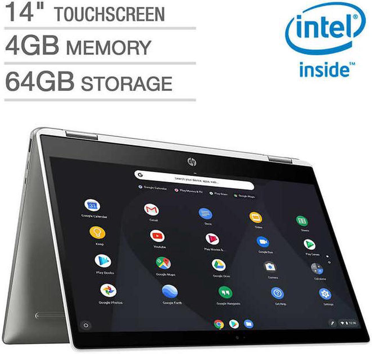 Alt view image 2 of 11 - HP 14" Touchscreen 2-in-1 Chromebook - Intel Pentium Silver - 1080p
14b-ca0015cl Laptop Tablet 4GB 64GB