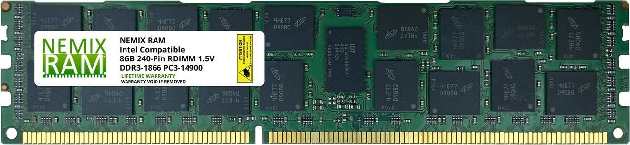 NEMIX RAM 8GB DDR3-1866 2Rx8 RDIMM for Intel S2400SC2