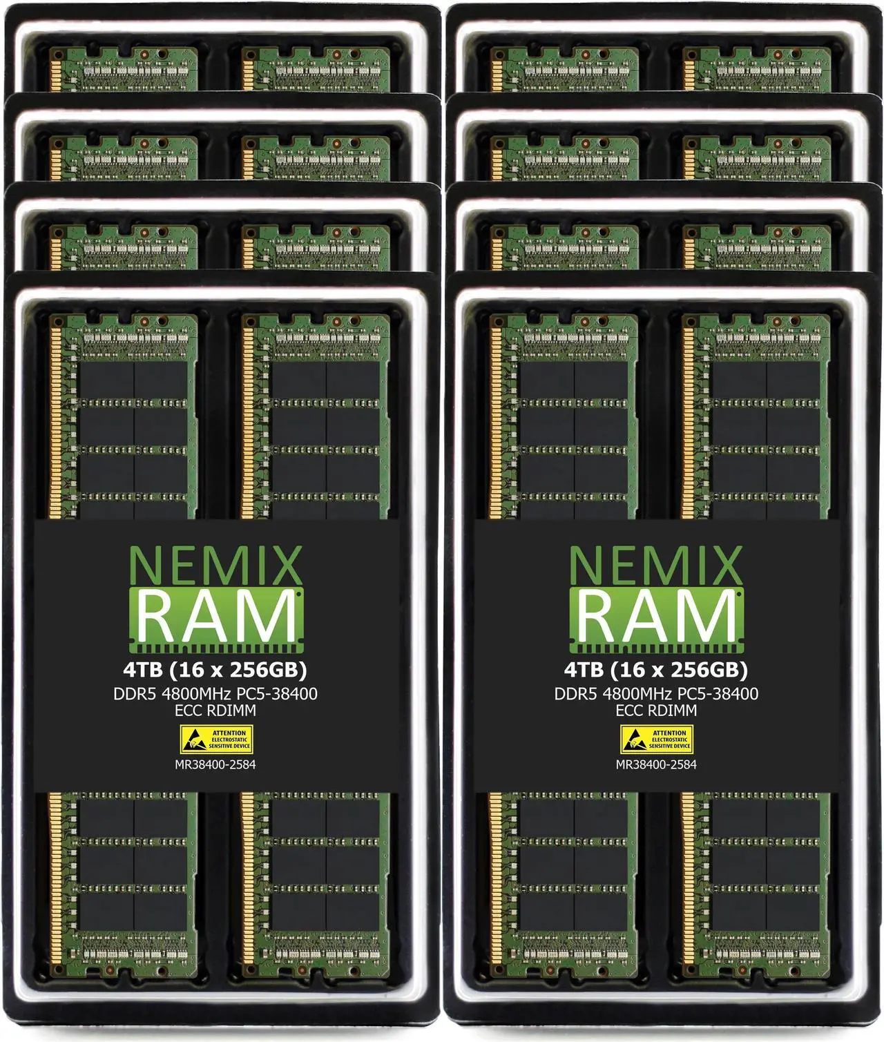 Main image of NEMIX RAM 2TB (8X256GB) DDR5 4800MHZ PC5-38400 8Rx4 1.1V 288-PIN ECC RDIMM Registered Server Memory KIT Compatible with Dell PowerEdge R860 Rack Server