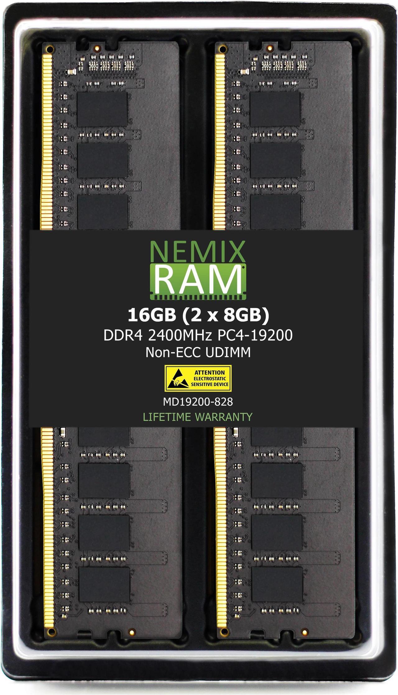 NEMIX RAM 16GB Kit (2 x 8GB)  DDR4-2400 UDIMM 2Rx8 for ASUS Tower PCs