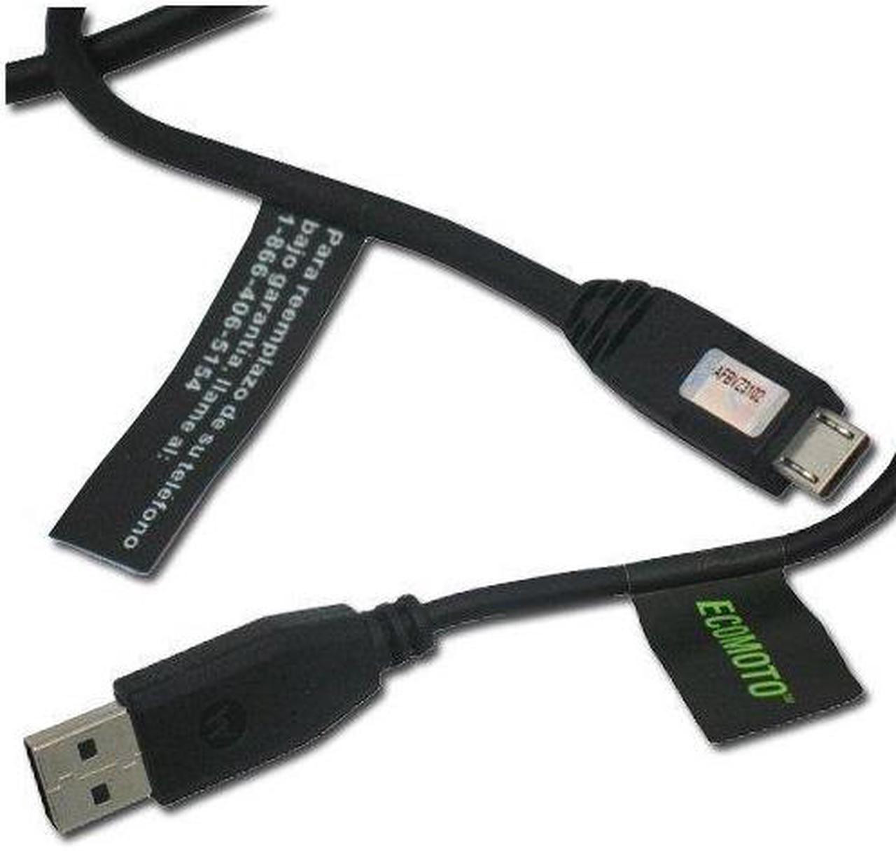 Motorola ECOMOTO Universal Micro USB 36-inch Data Cable - Black