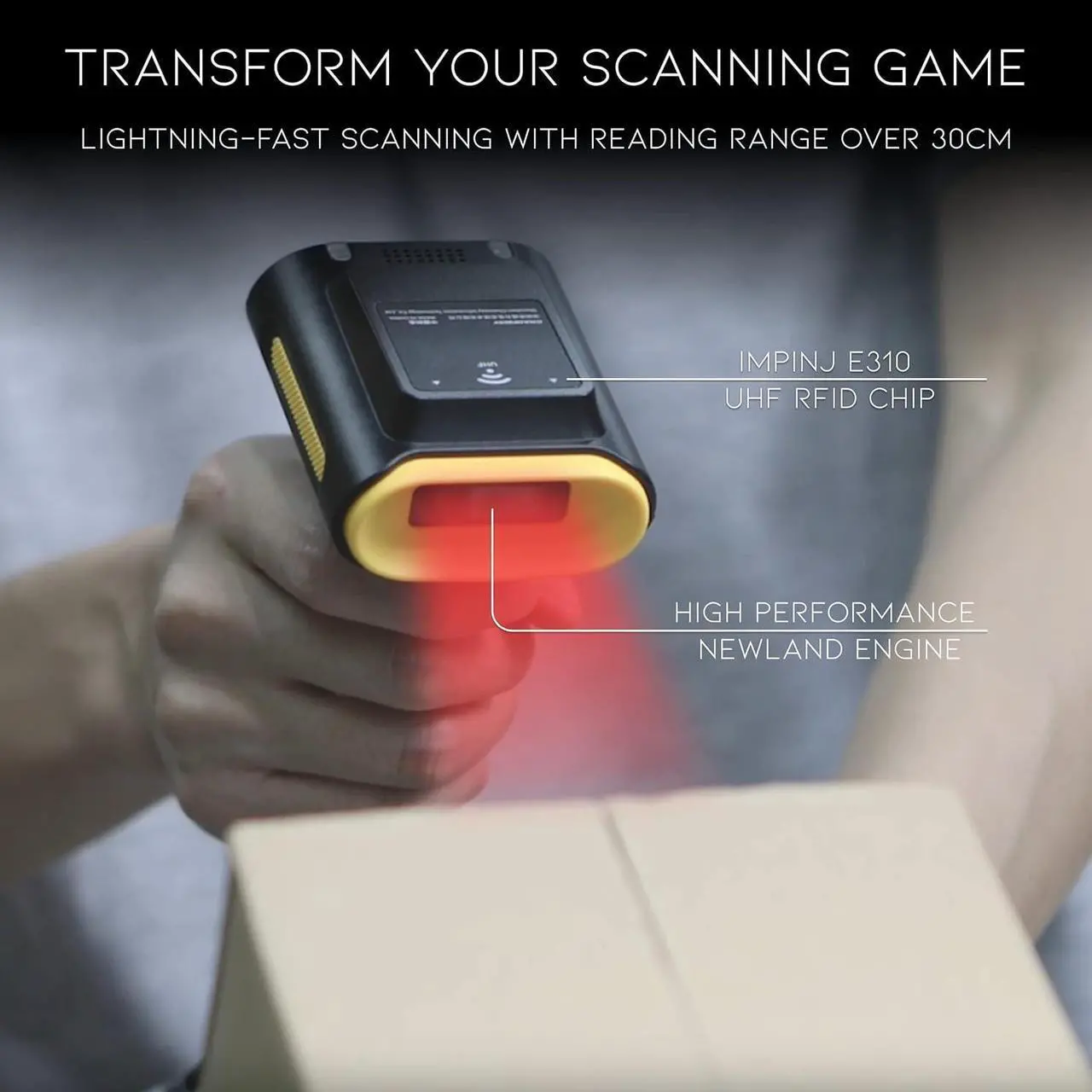 Alt view image 4 of 5 - Chainway SR160 All-Purpose UHF RFID Tag Scanner and 2D/1D/QR Barcode Reader, Three Modes: UHF RFID Scanning, Barcode Scanning, Hybrid (Wireless Bluetooth)