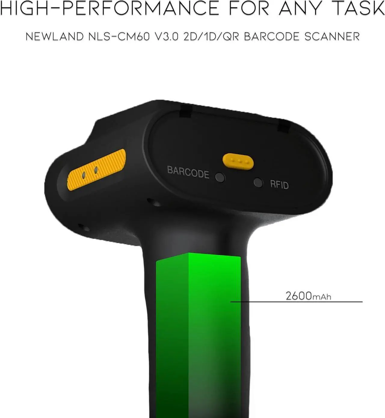 Alt view image 5 of 5 - Chainway SR160 All-Purpose UHF RFID Tag Scanner and 2D/1D/QR Barcode Reader, Three Modes: UHF RFID Scanning, Barcode Scanning, Hybrid (Wireless Bluetooth)