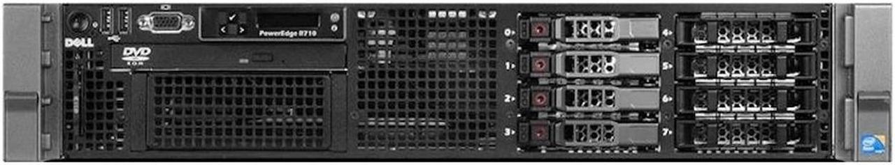 Main image of Dell PowerEdge R710 Rack Server - 8 Bay 2.5" SFF - 2x Intel Xeon X5650 2.66GHz 6 Core Processors, 64GB DDR3, 8x 600GB HDDs, PERC 6/i, iDRAC6 Enterprise, 2x 870 Watt PSUs, Bezel, Rails