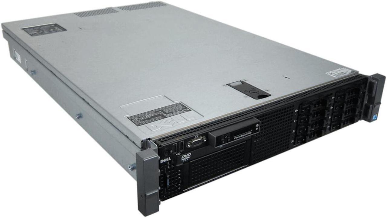 Alt view image 2 of 4 - Dell PowerEdge R710 Rack Server - 8 Bay 2.5" SFF - 2x Intel Xeon X5650 2.66GHz 6 Core Processors, 64GB DDR3, 8x 600GB HDDs, PERC 6/i, iDRAC6 Enterprise, 2x 870 Watt PSUs, Bezel, Rails