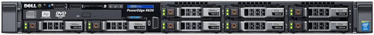 Main image of Dell PowerEdge R630 - 8 Bay 2.5" Server - 2x Intel Xeon E5-2680 v4 2.4GHz 14 Core Processors, 64GB DDR4, H730, 8x 2.5" Trays, X520/I350, iDRAC8 Enterprise, 2x 750 Watt PSUs, Bezel, Rails