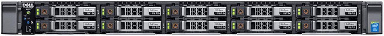 Main image of Dell PowerEdge R630 - 10 Bay 2.5" Server - 2x Intel Xeon E5-2699 v3 2.3GHz 18 Core Processors, 64GB DDR4, H730, 2x 300GB HDDs, X520/I350, iDRAC8 Enterprise, 2x 750 Watt PSUs, Bezel, Rails