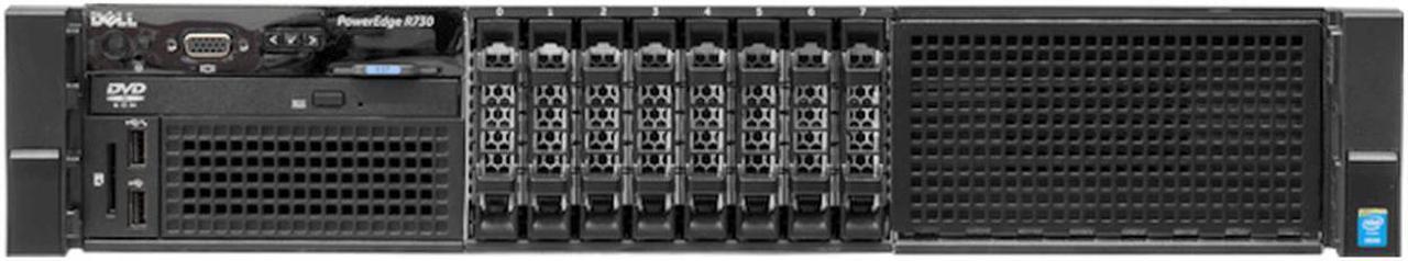 Main image of Dell PowerEdge R730 - 8 Bay 2.5" 2U Server - 2x Intel Xeon E5-2680 v3 2.5GHz 12 Core Processors, 768GB DDR4, H730, 2x 400GB SSDs, X520/I350, iDRAC8 Enterprise, 2x 750 Watt PSUs, Bezel, Rails